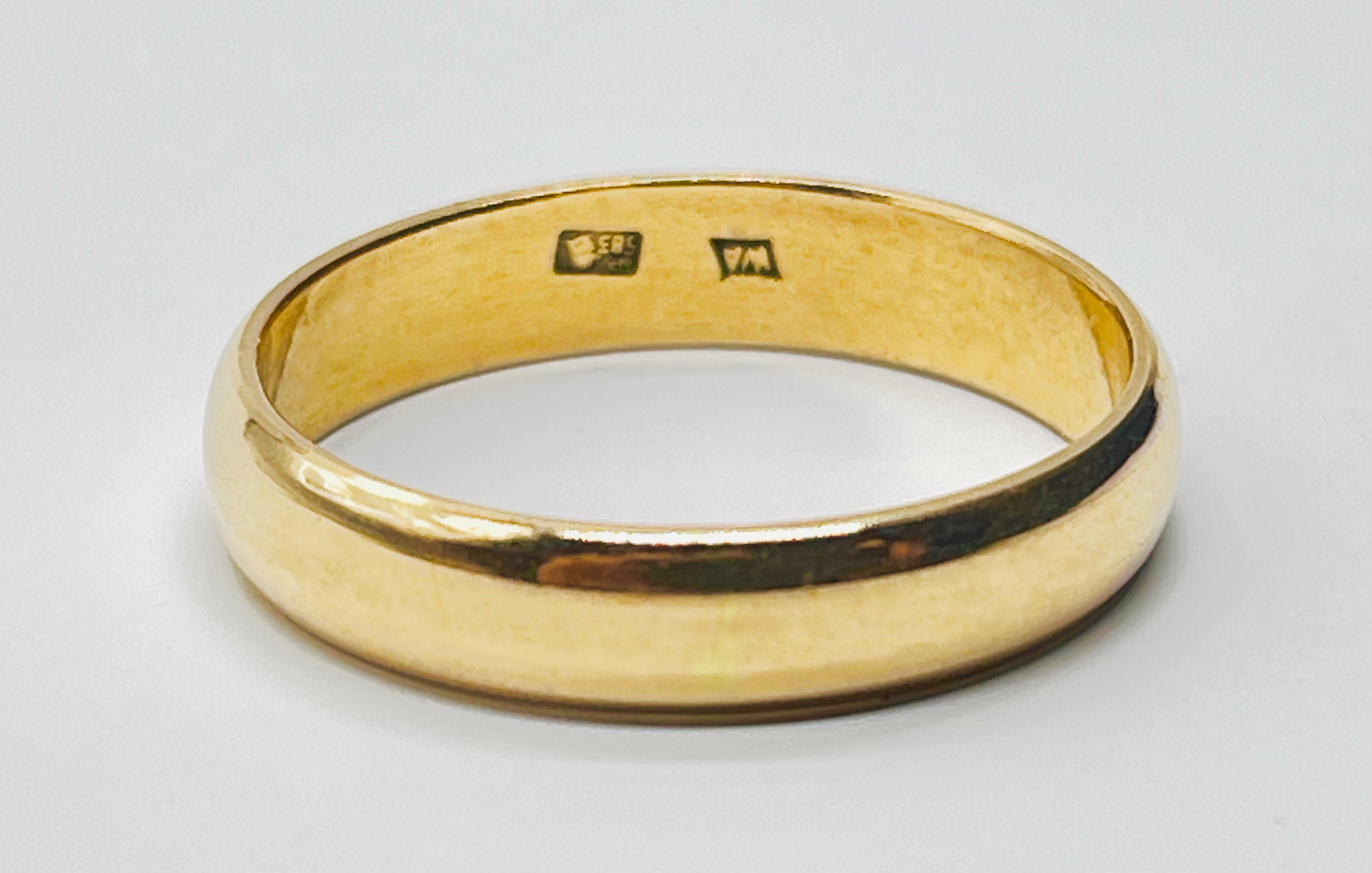 Złota obrączka masa 4,7 g