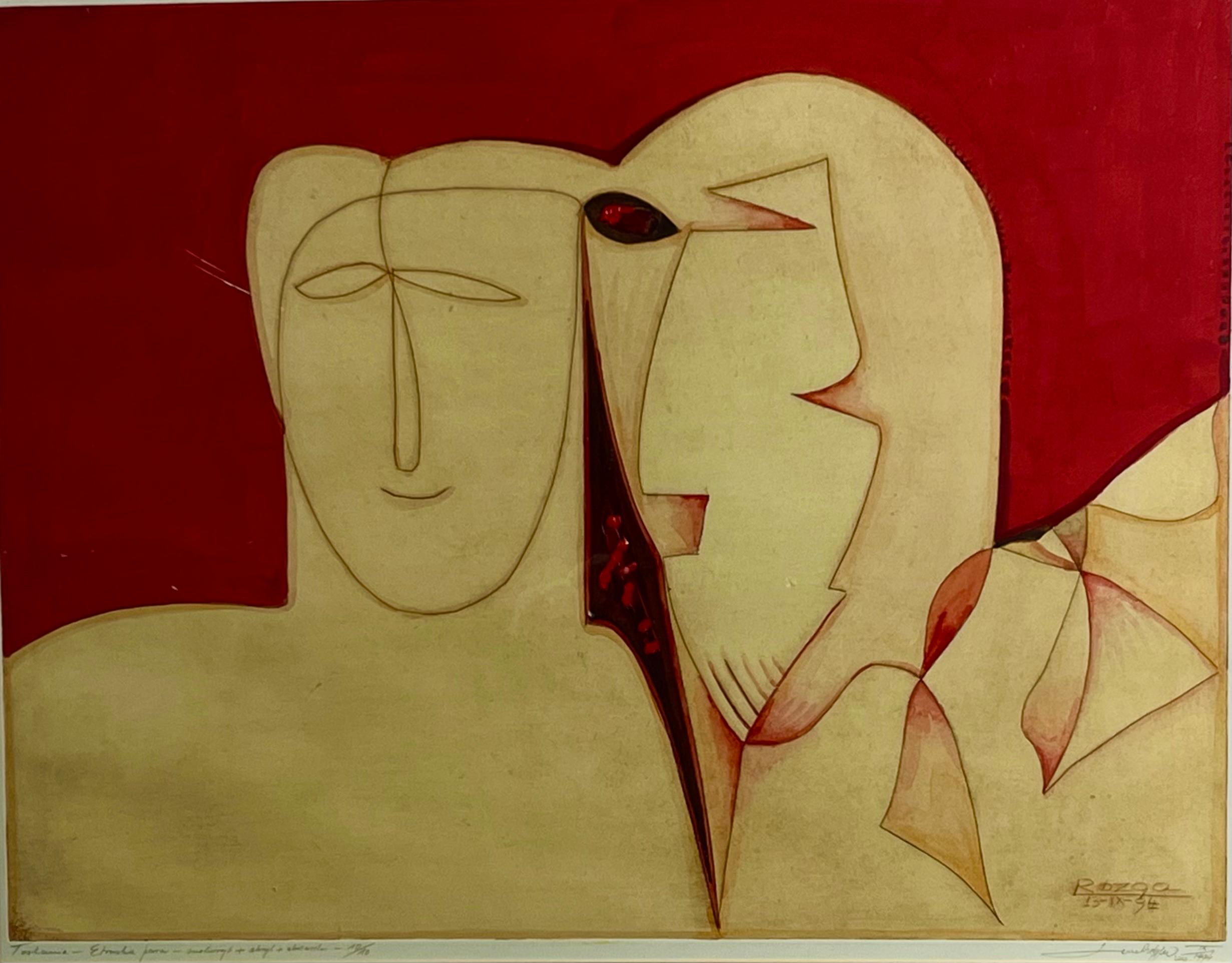 Leszek Rózga (1924-2015),''Toskania -etruska para''