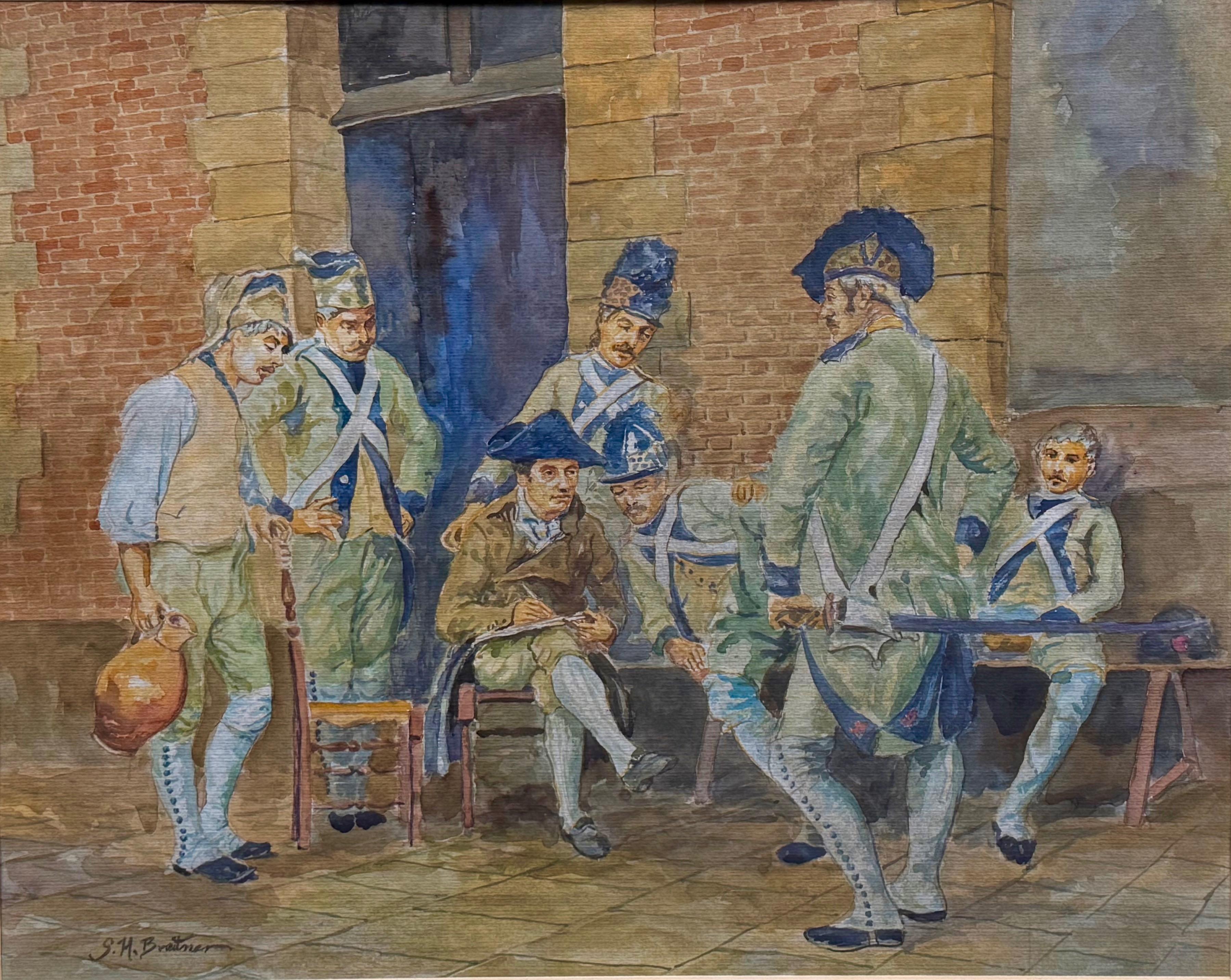 Nieustalony malarz ''Wojskowa narada''