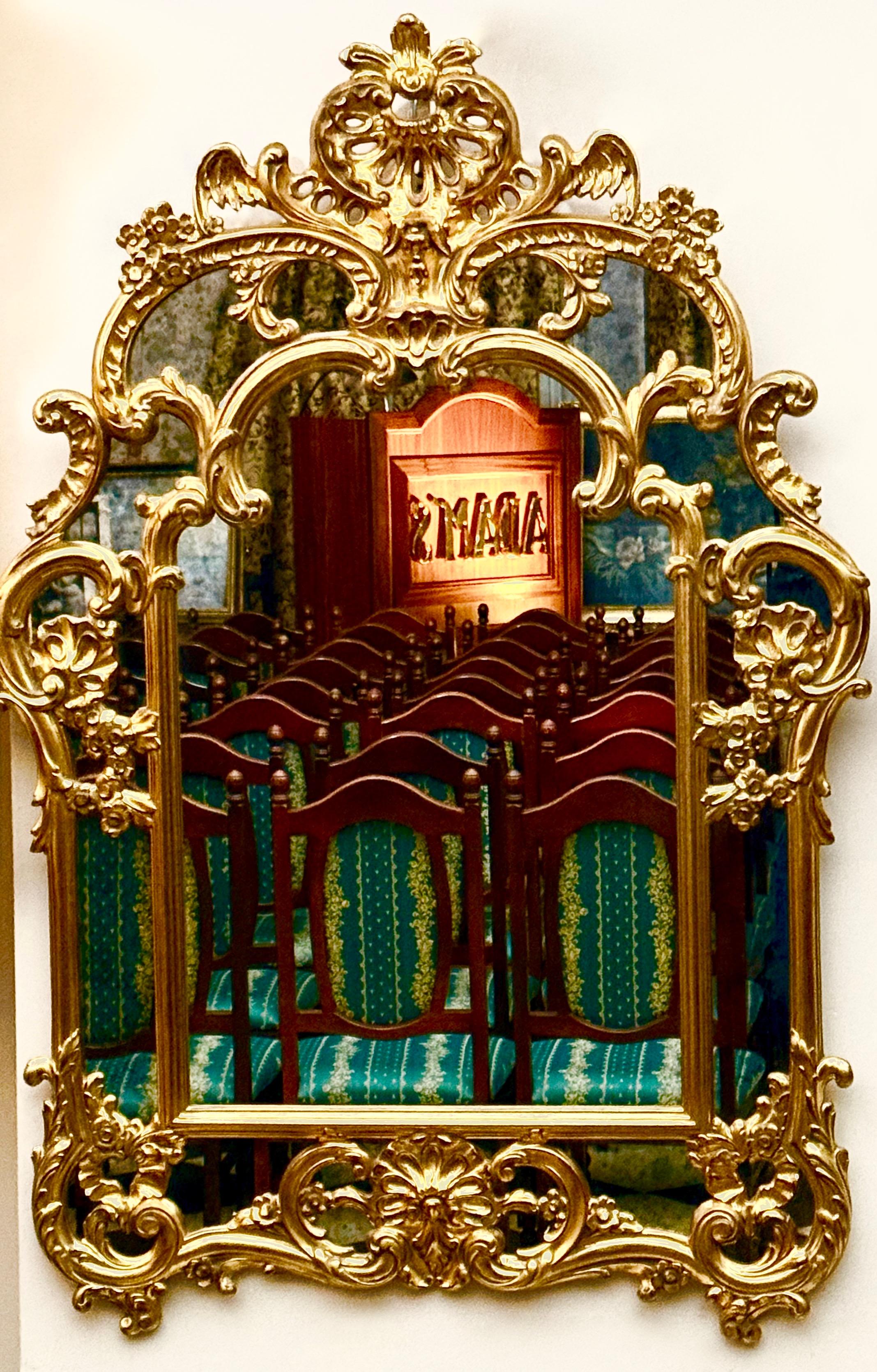 Lustro salonowe w ozdobnej ramie