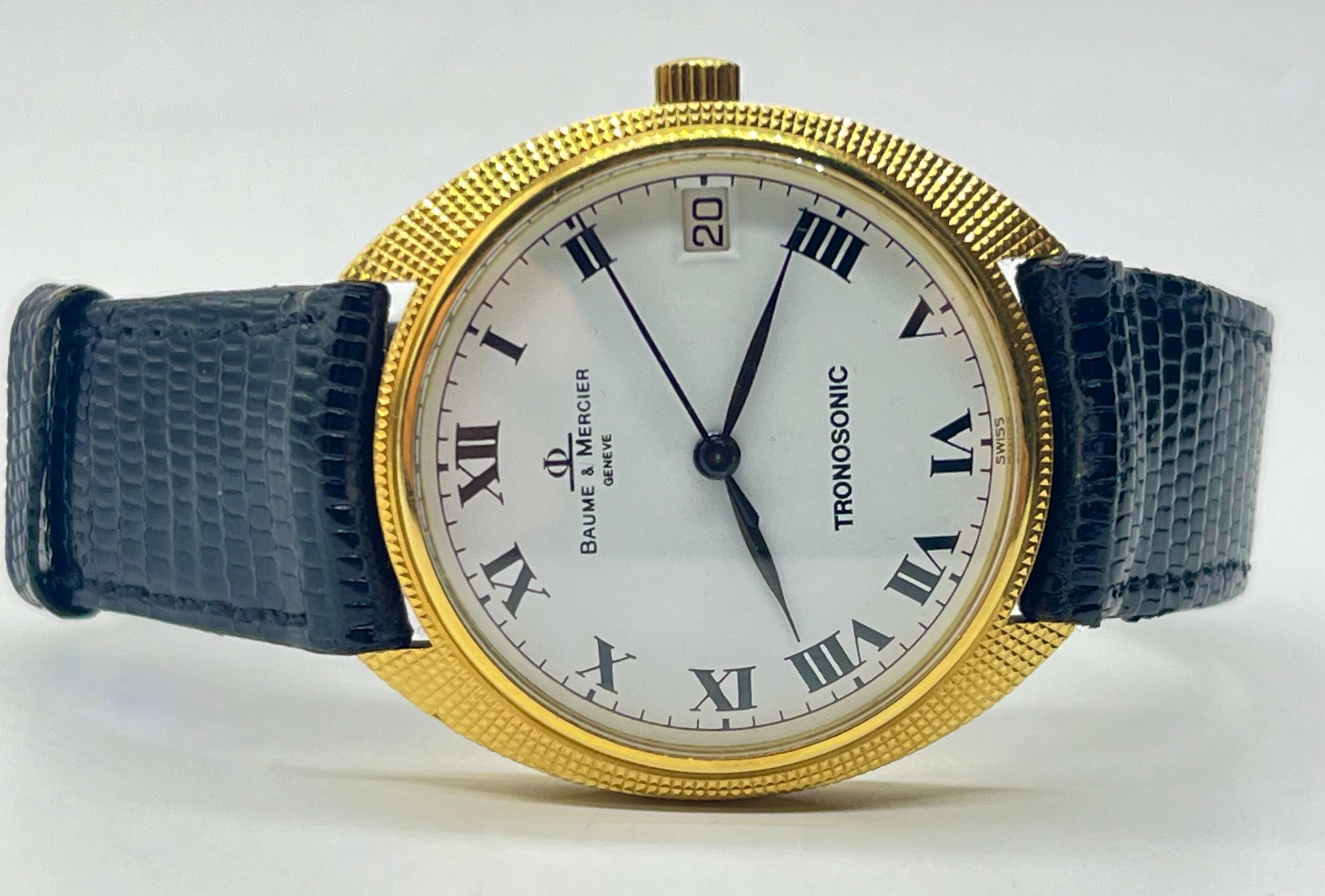 Złoty zegarek Baume & Mercier Tronosonic – zdjęcie 5