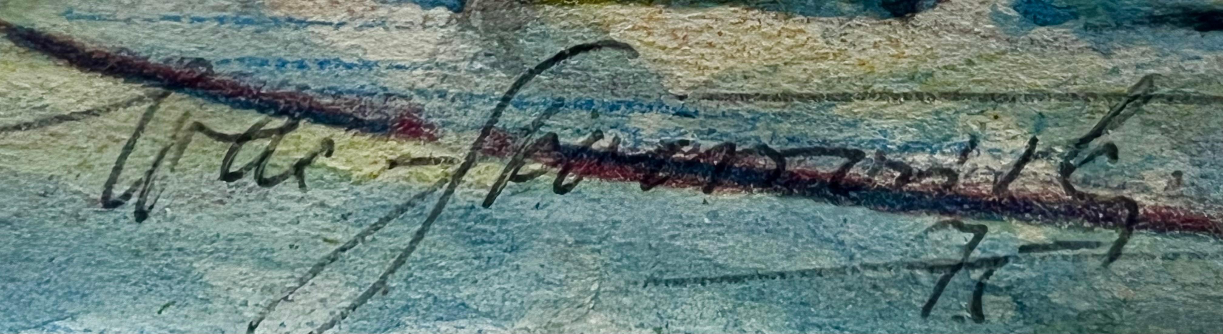 Wacław Skowroński,''Warszawa -widok na Stary Rynek i ulicę Zapiecek''