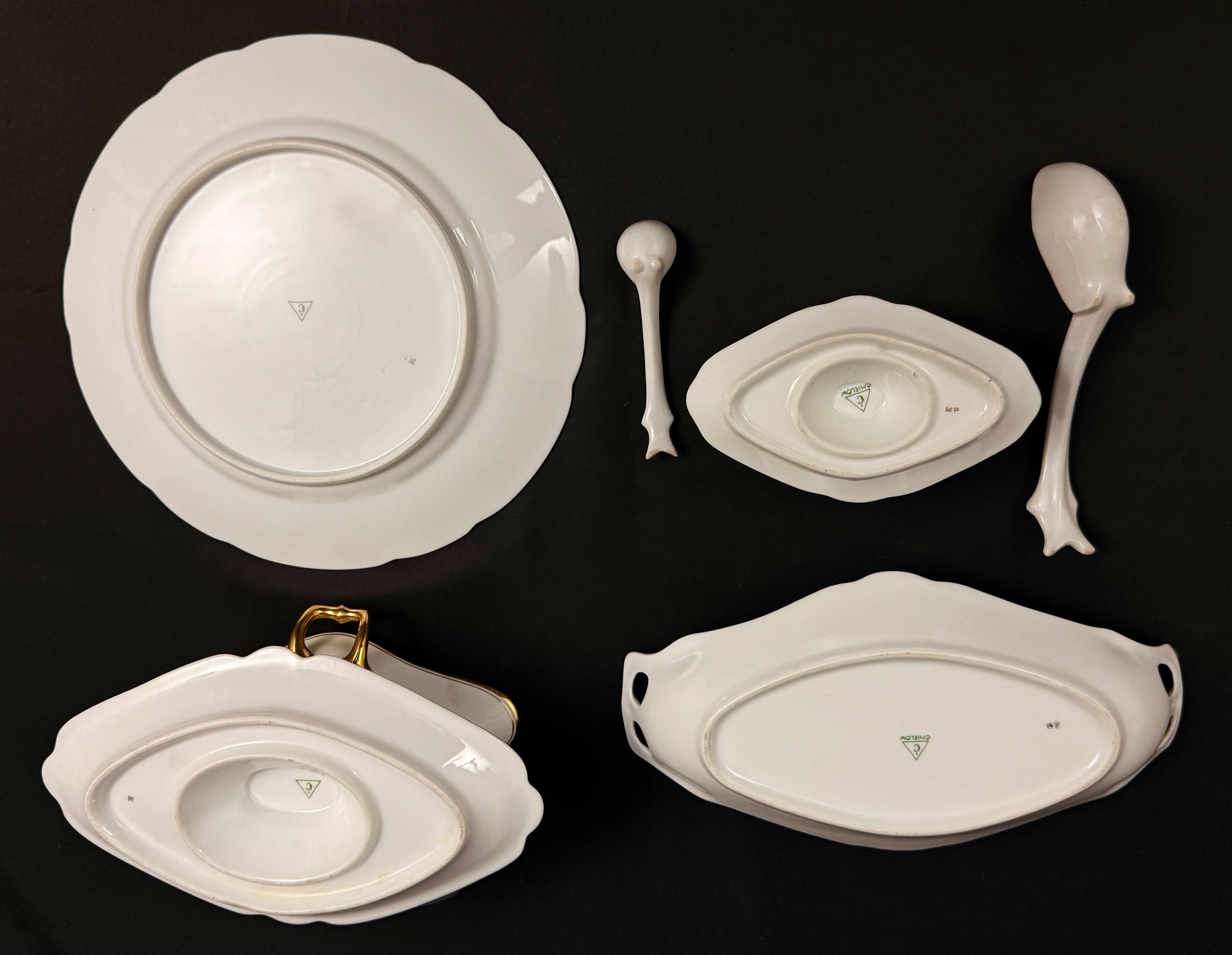 Porcelanowy zestaw obiadowy, Ćmielów