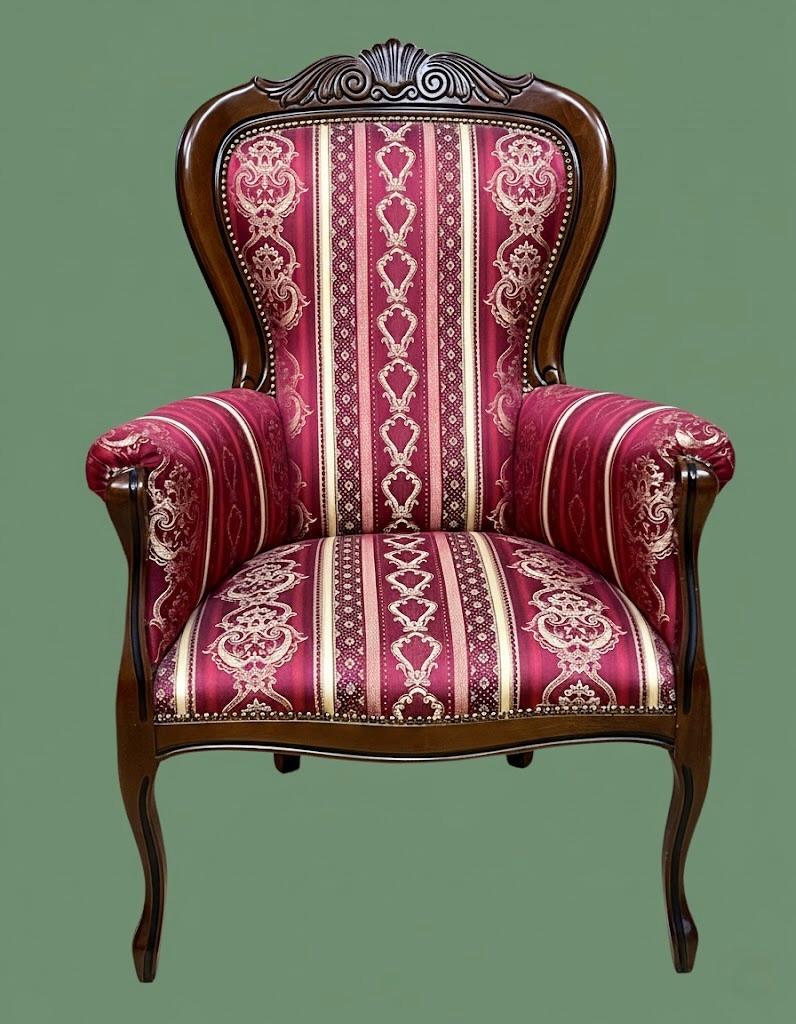 Fotel salonowy w stylu Ludwika Filipa