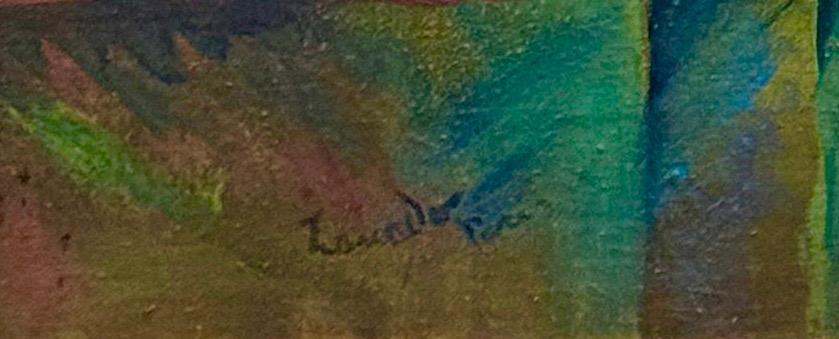 Nieustalony malarz, ''Pejzaż górski z chatami i piechurem''