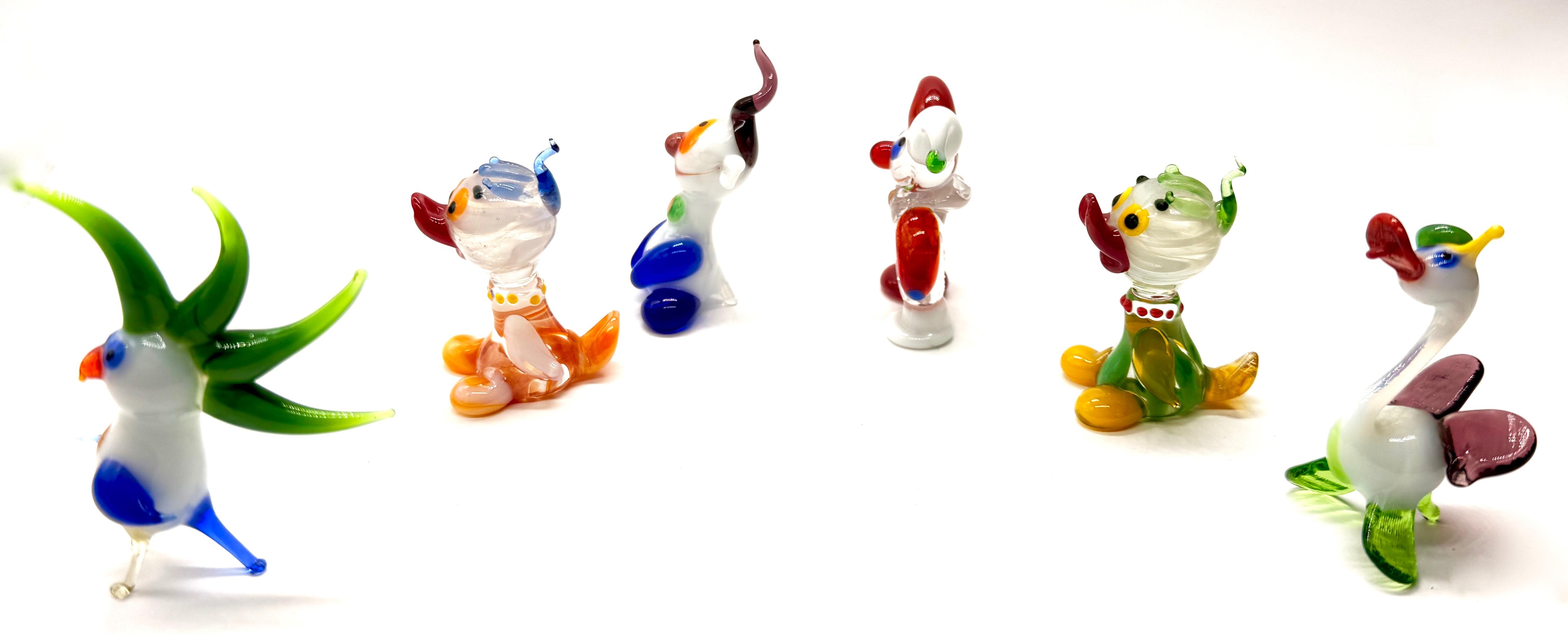 Zestaw szklanych miniatur-6 sztuk