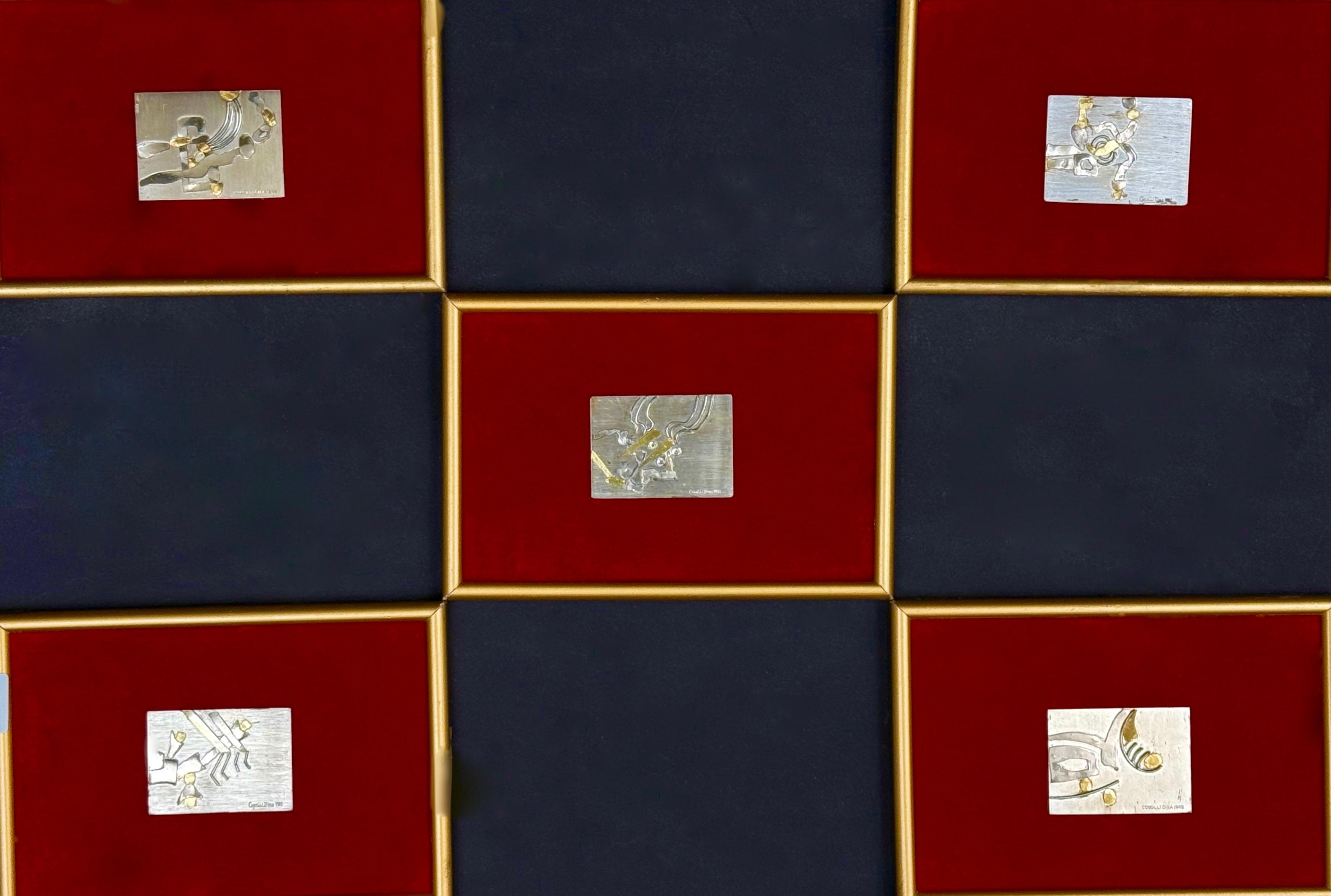 Cogolli Dina, Srebrny zestaw 5 plakiet