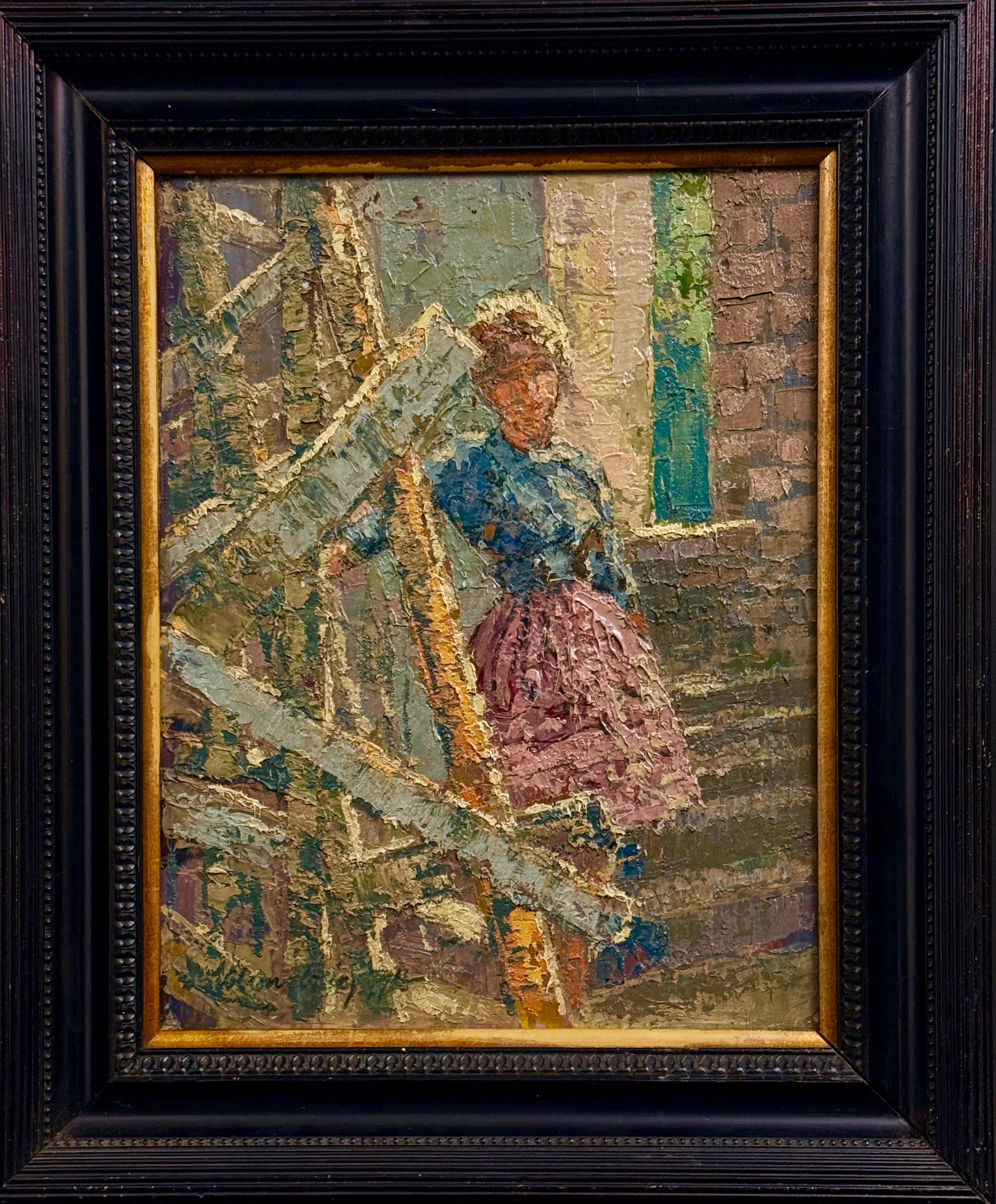 Nieustalony malarz, ''Portret kobiety przy rusztowaniu''