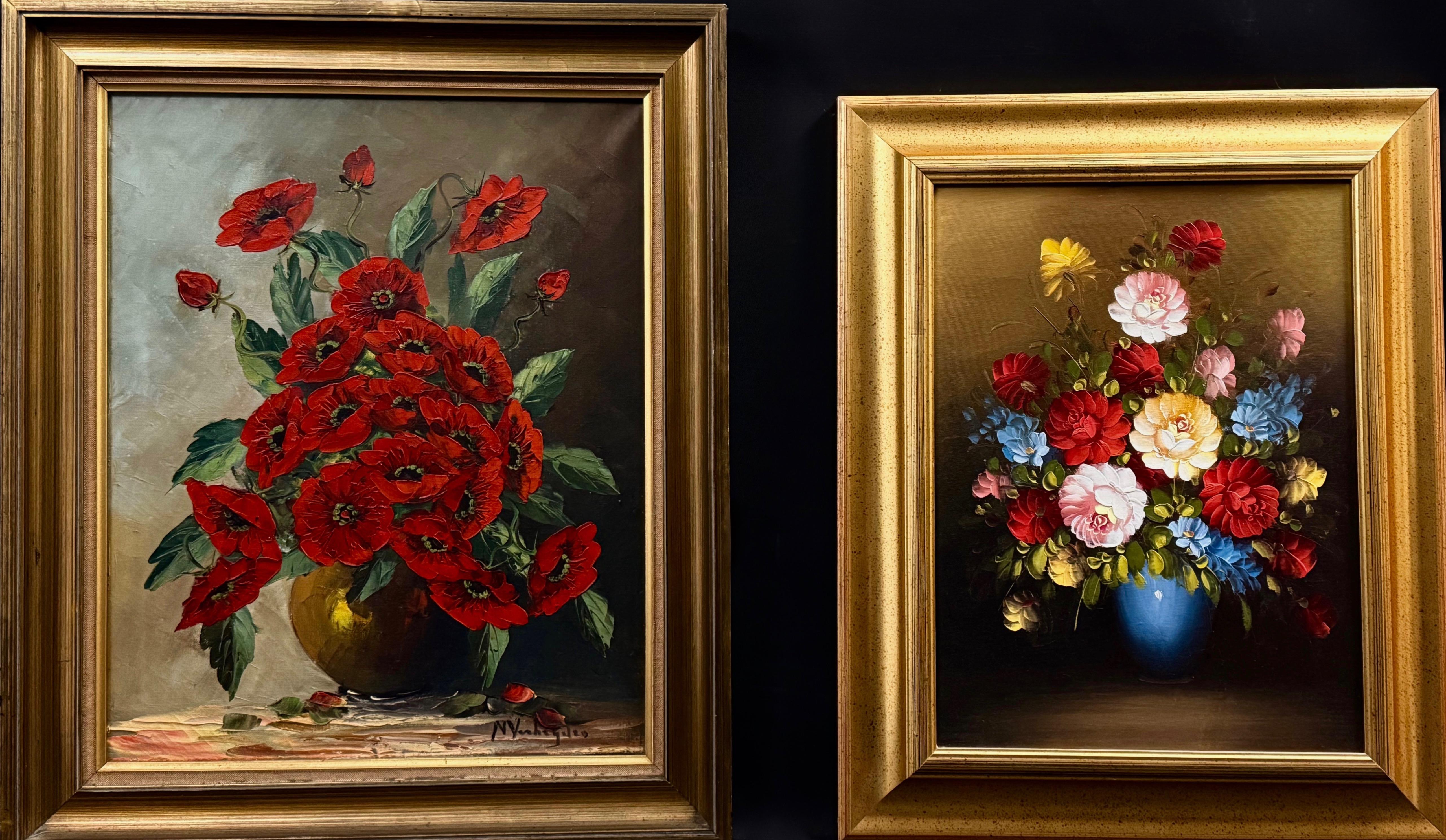 Zestaw 2 obrazów ''Kwiaty w wazonie''