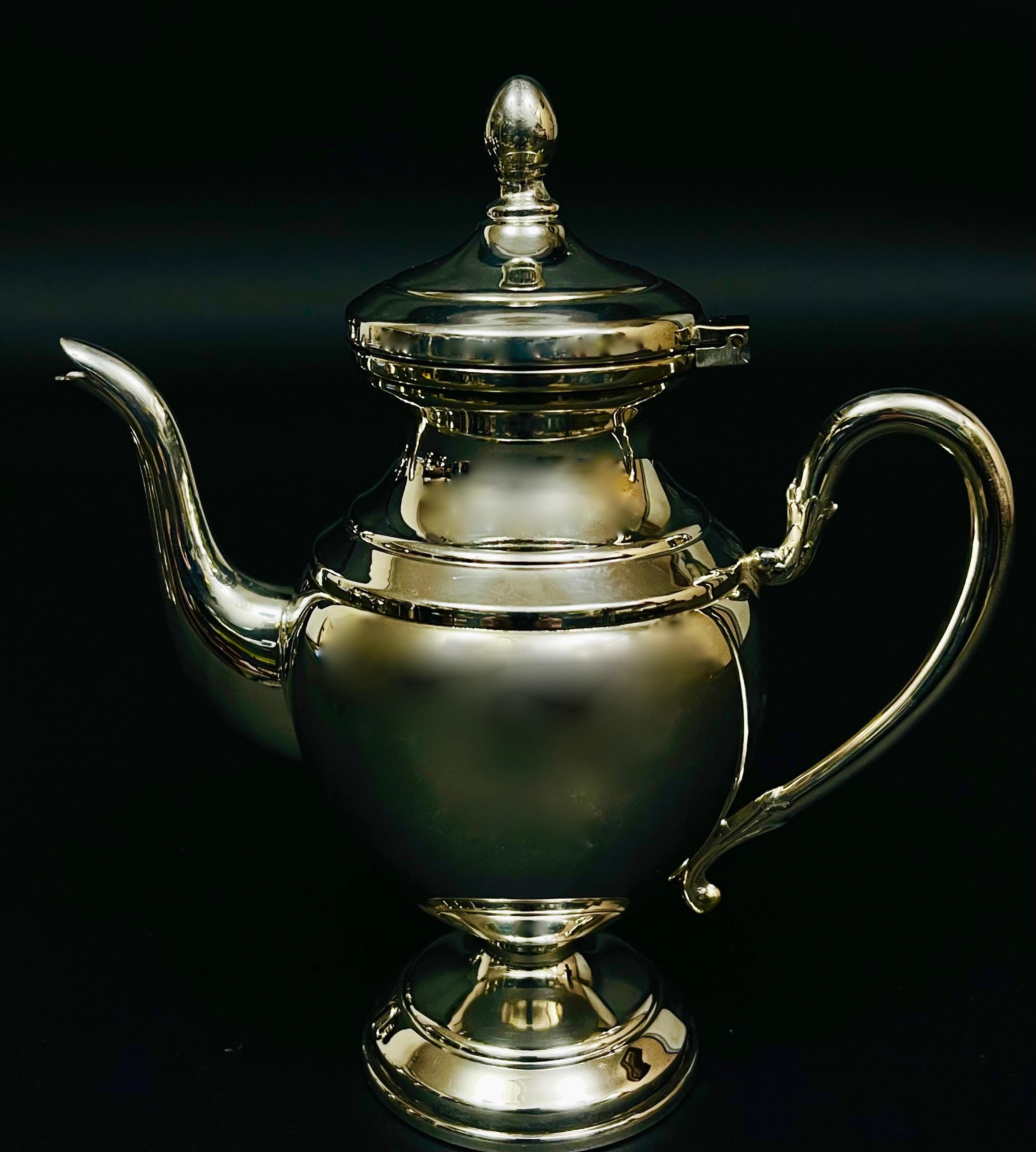 Srebrny serwis do kawy i herbaty , masa 1478 g