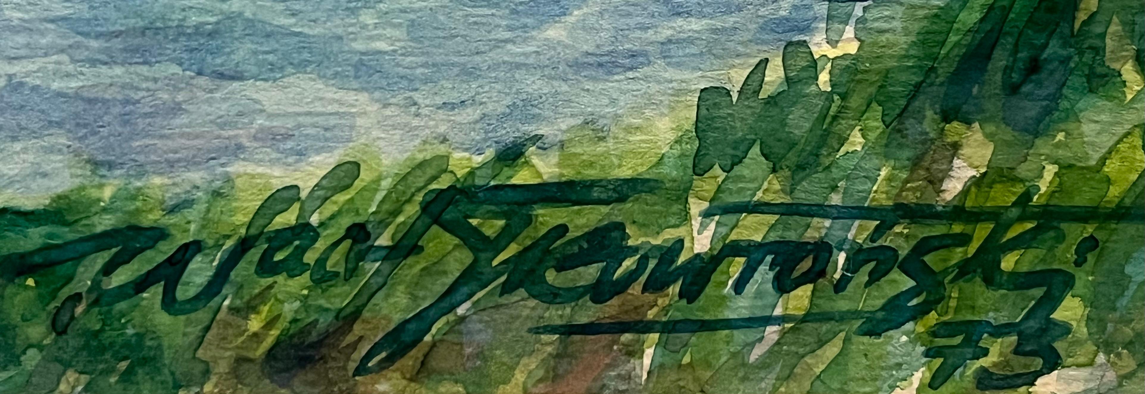 Wacław Skowroński,''Pejzaż z jeziorem''