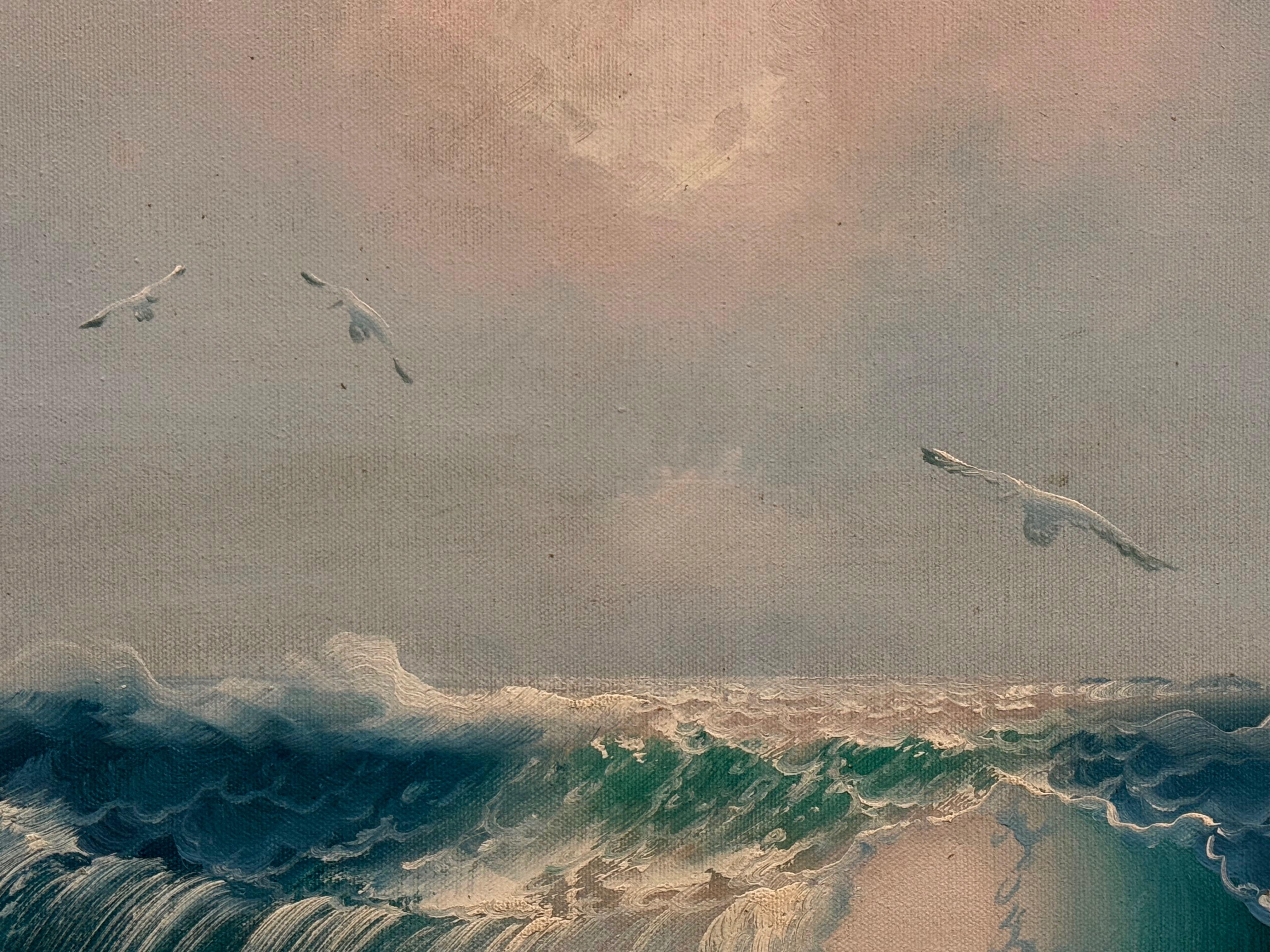 Nieustalony malarz, ''Mewy nad wzburzonym morzem''