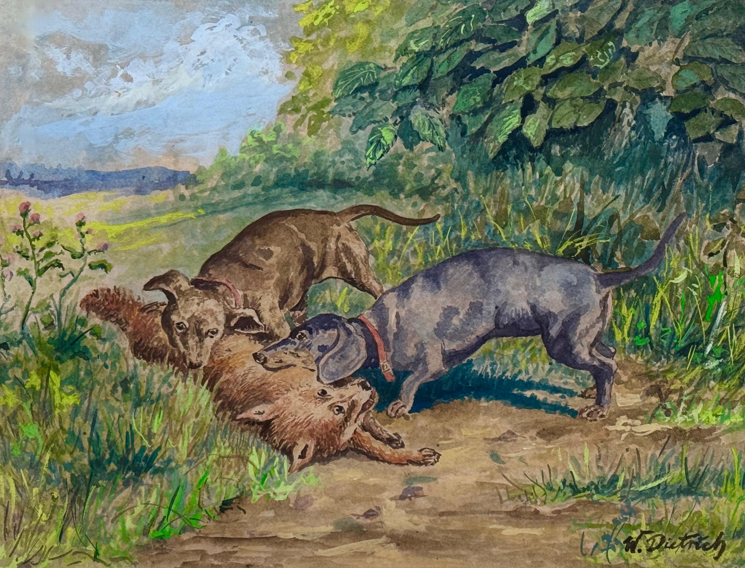 Nieustalony malarz, ''Polowanie na lisa''