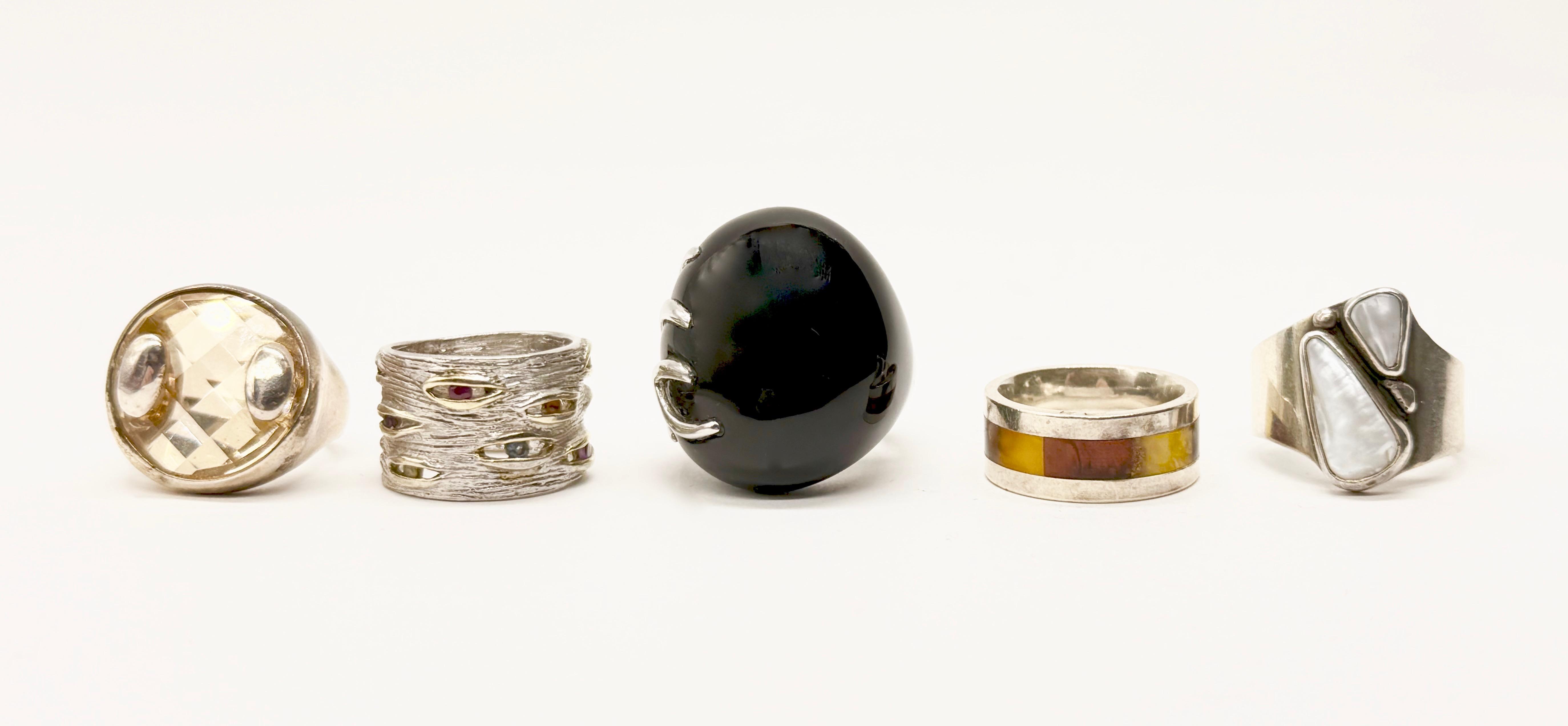 Srebrny zestaw biżuterii- 5 sztuk