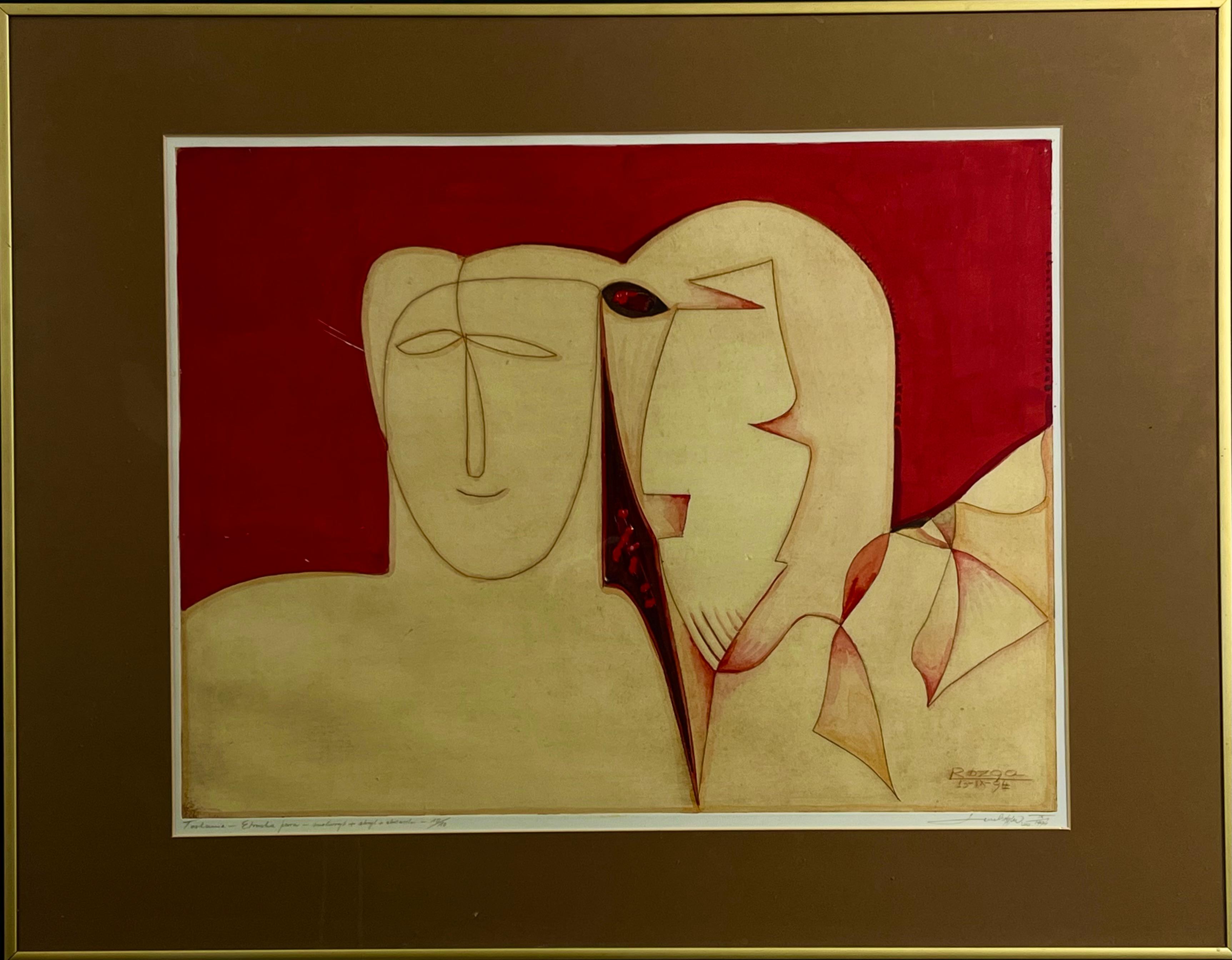 Leszek Rózga (1924-2015),''Toskania -etruska para''