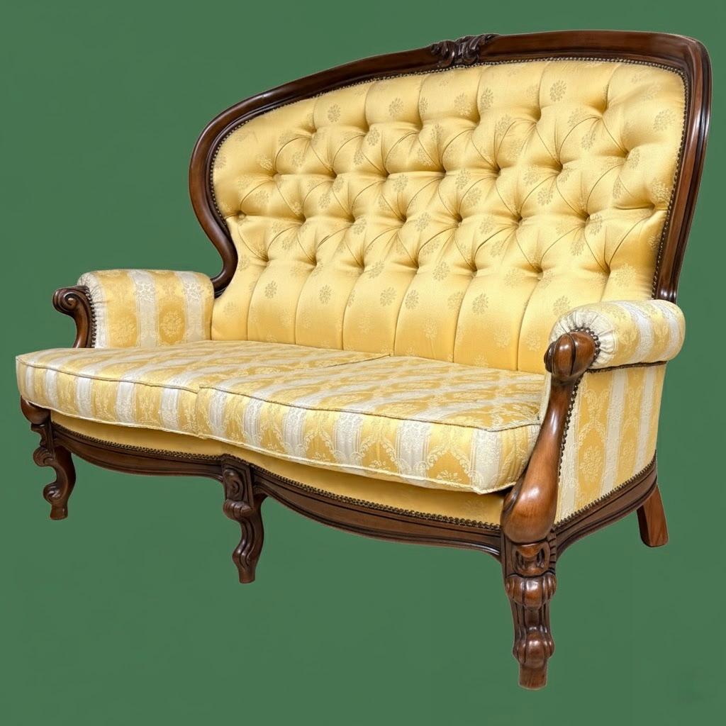 Salonowa kanapa w stylu Ludwika Filipa