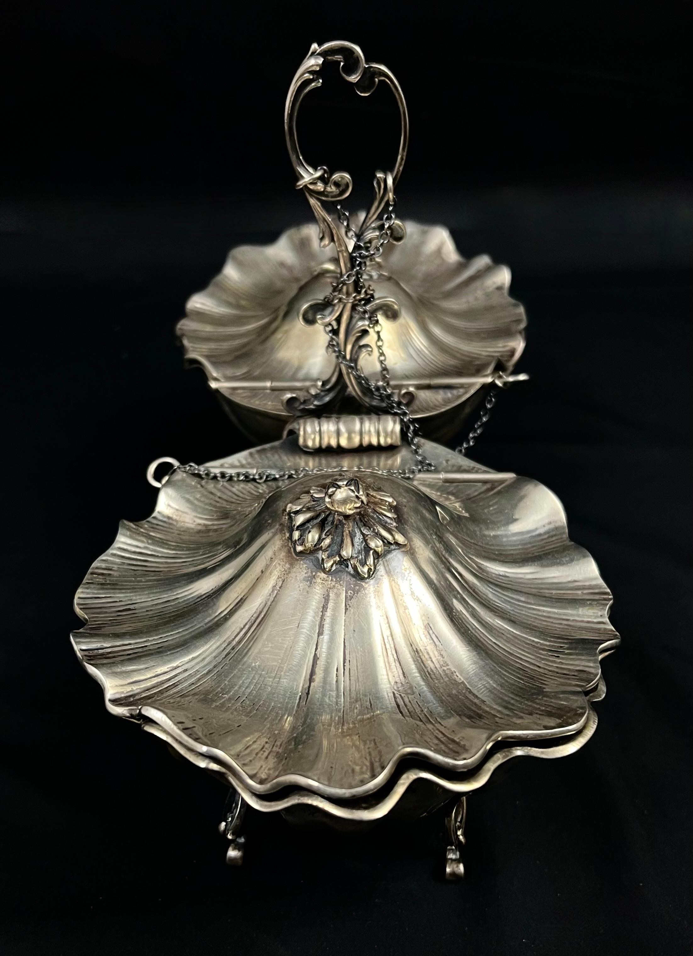 Srebrny dwojak do owoców morza , masa 893 g