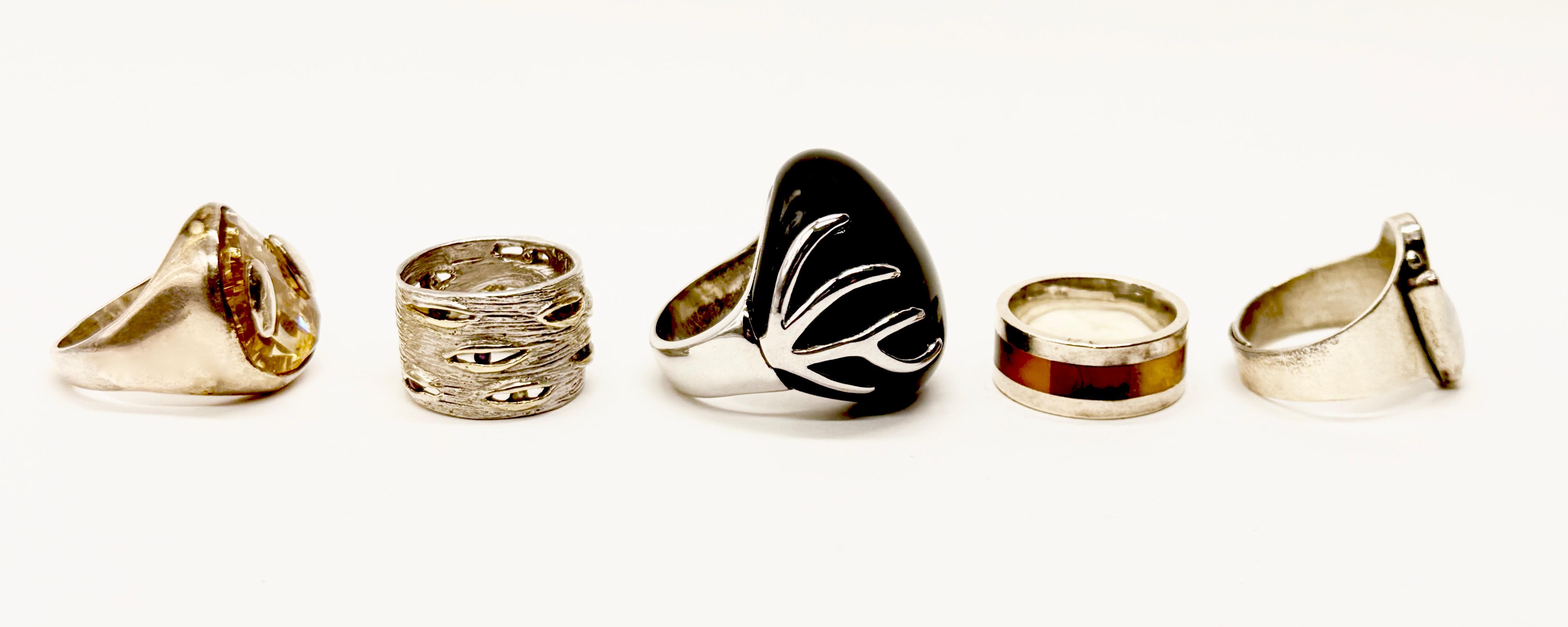 Srebrny zestaw biżuterii- 5 sztuk