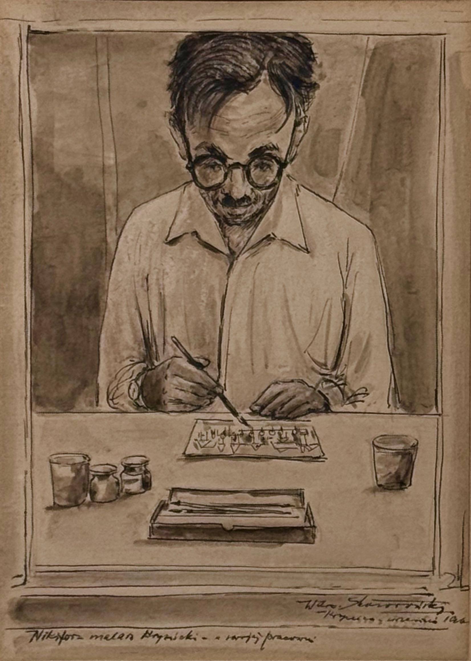 Wacław Skowroński ,''Portret Nikifora''