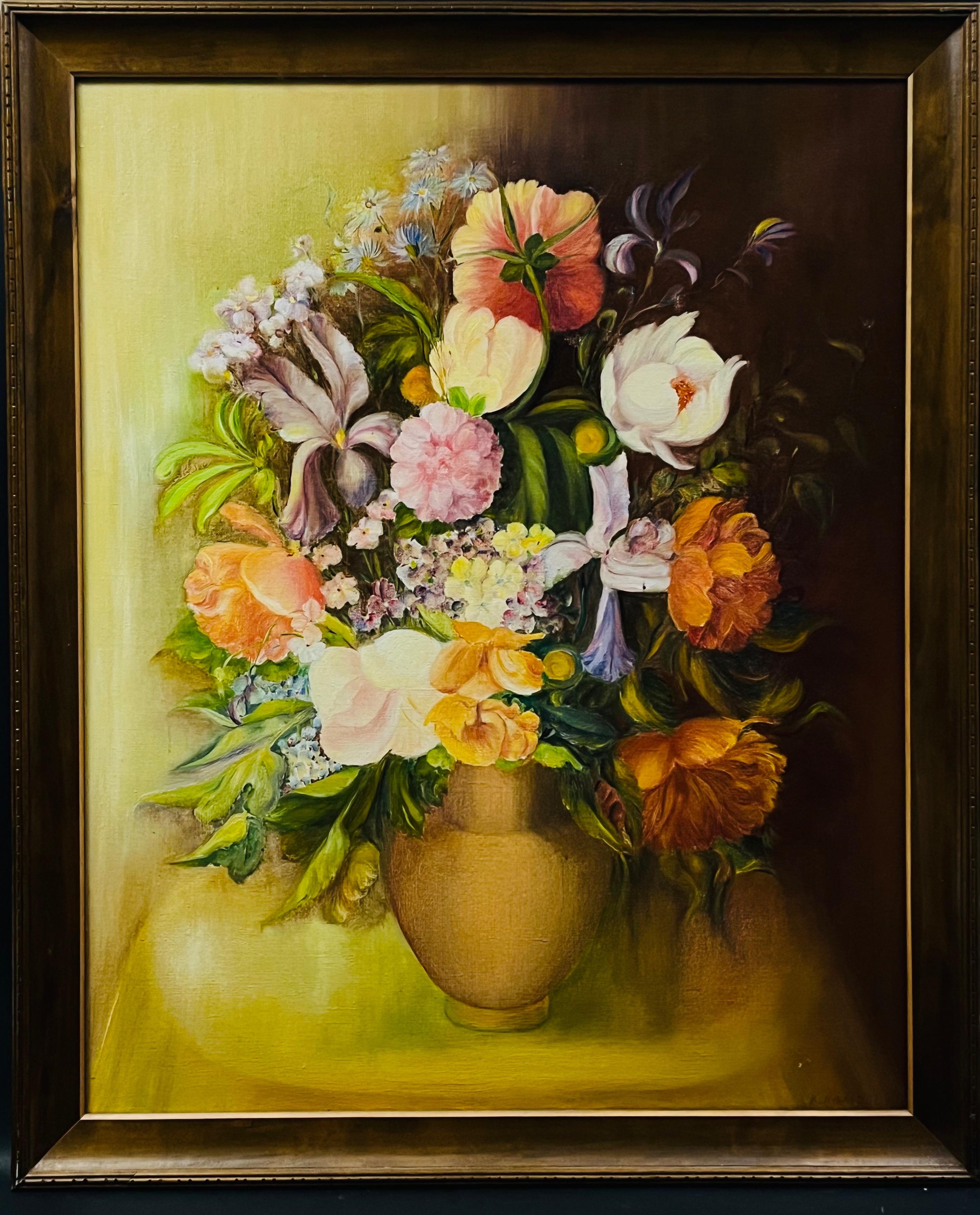 Nieustalony malarz ,''Bukiet kwiatów w wazonie''