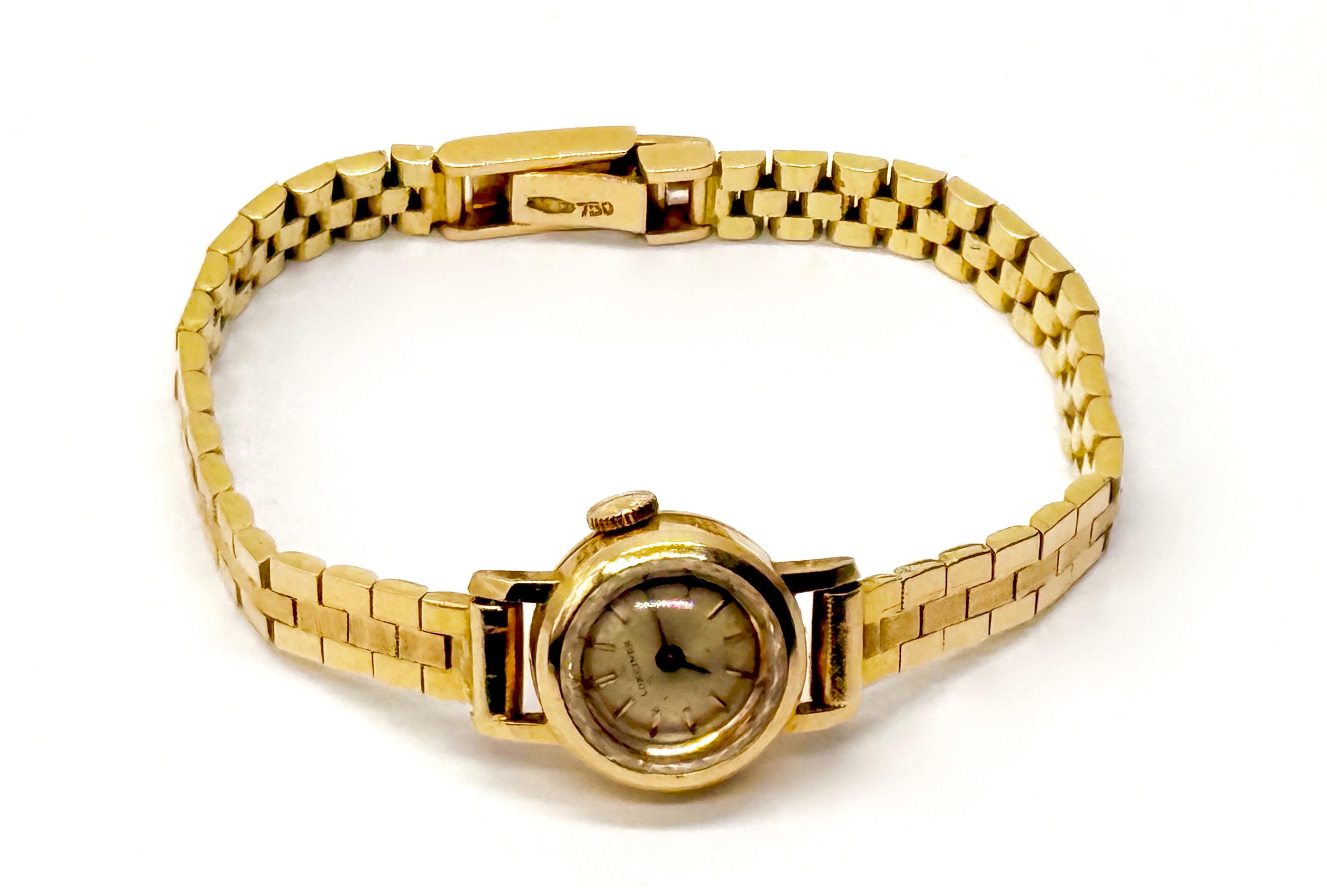 Złoty zegarek Longines ze złotą bransoletą, masa łączna 24 g