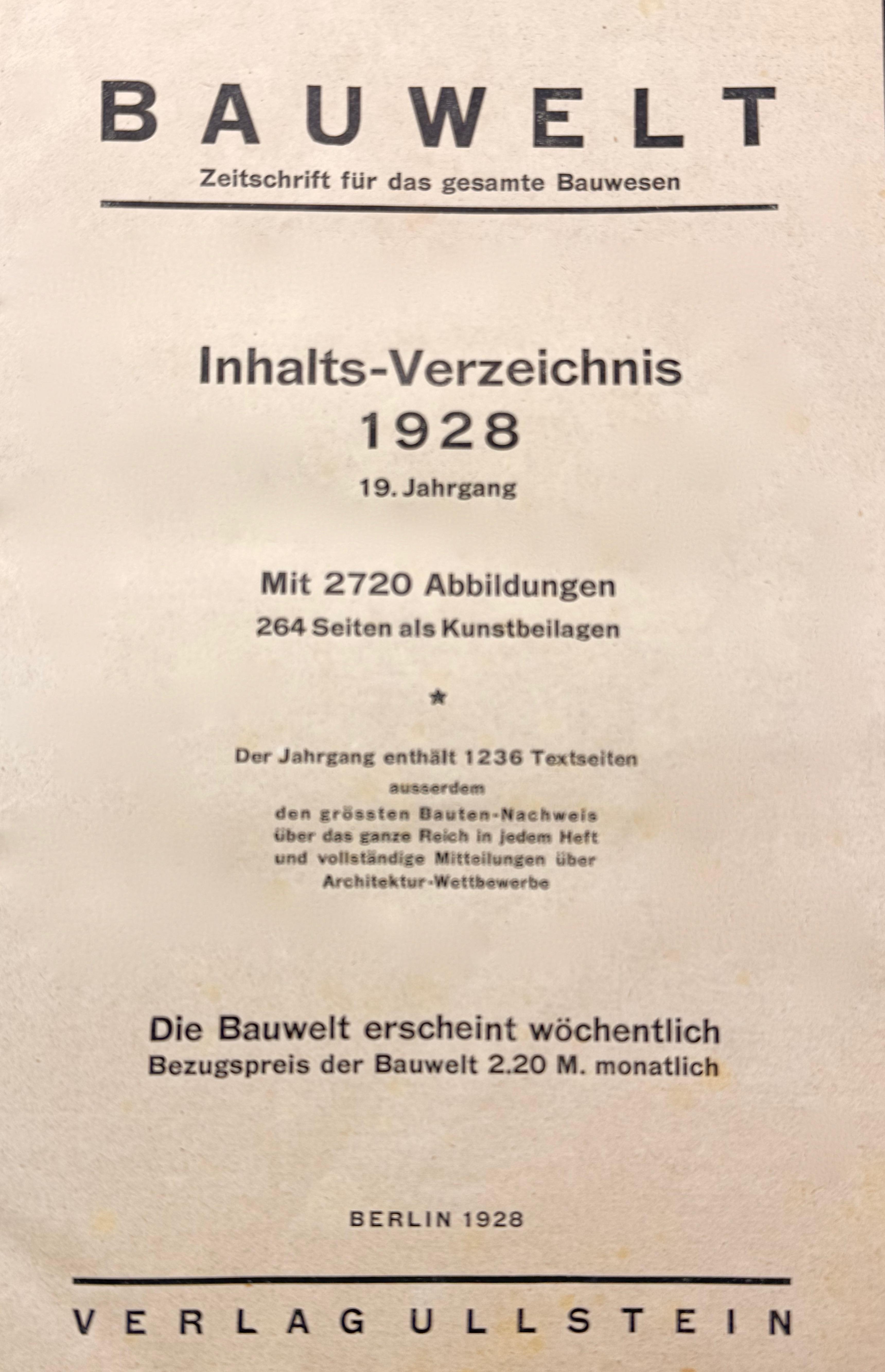 Bauwelt-cały rocznik 52 sztuki w jednej oprawie