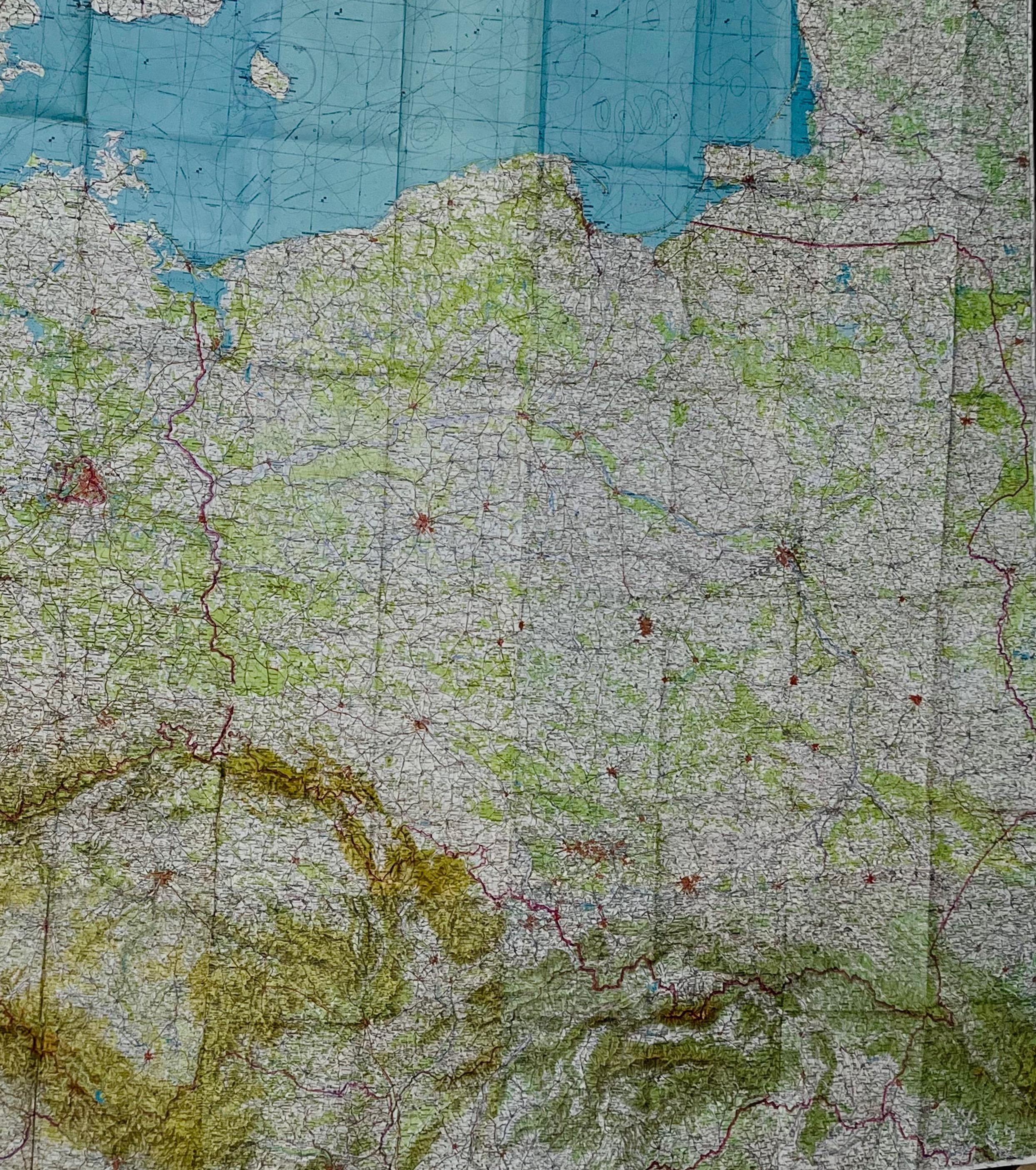 Mapa wojskowa z okresu PRL-2 sztuki