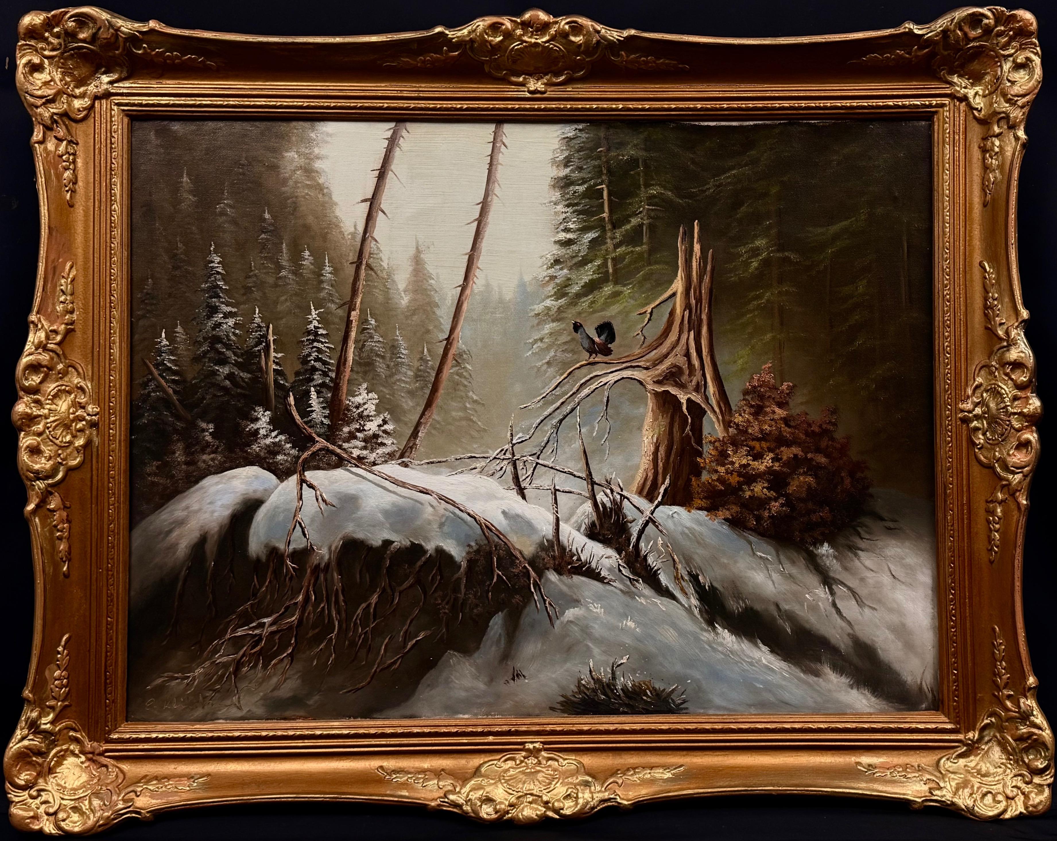 Nieustalony malarz, ''Głuszec w zimowej puszczy''