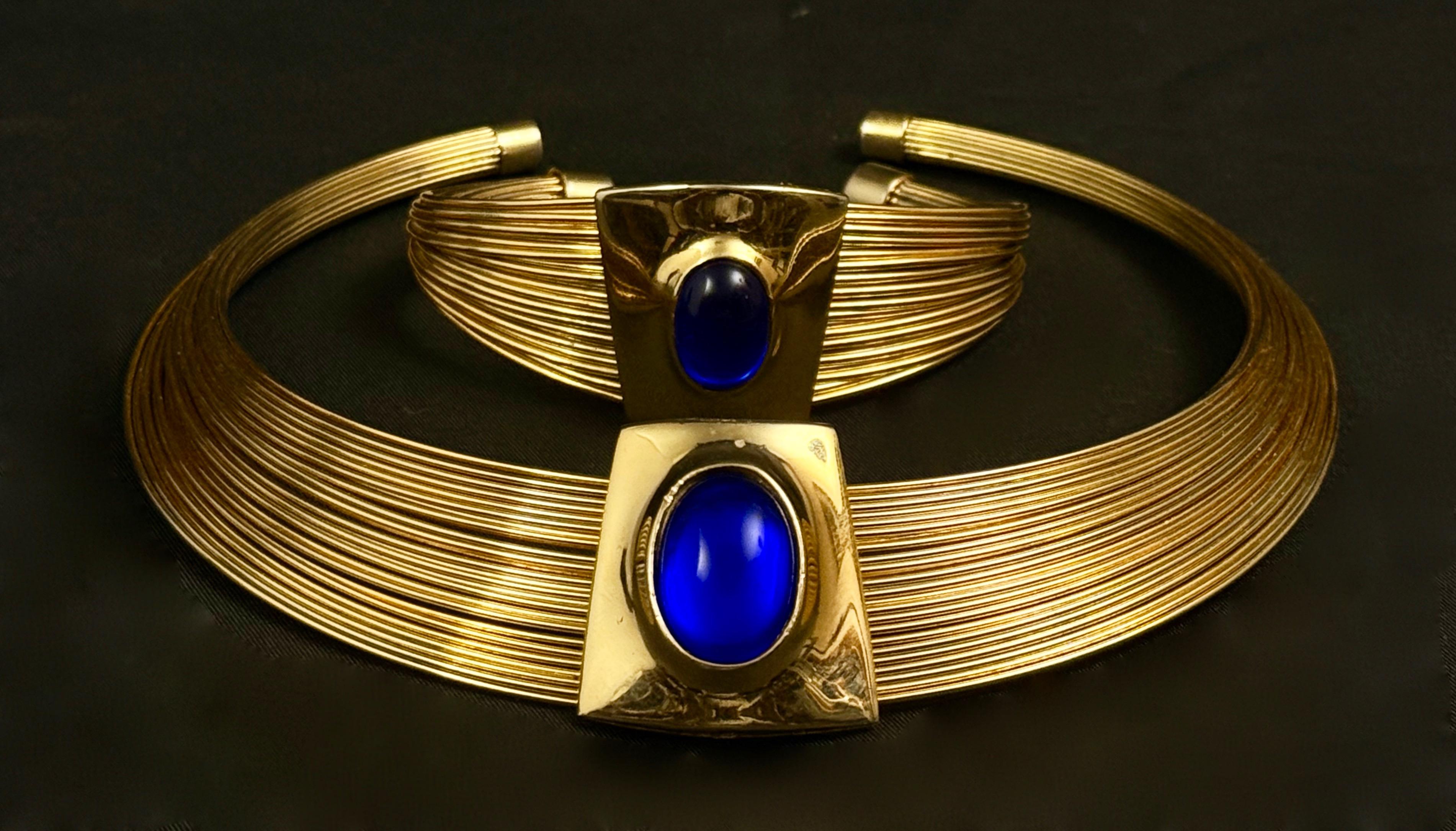 Zestaw złoconej biżuterii - naszyjnik z bransoletą