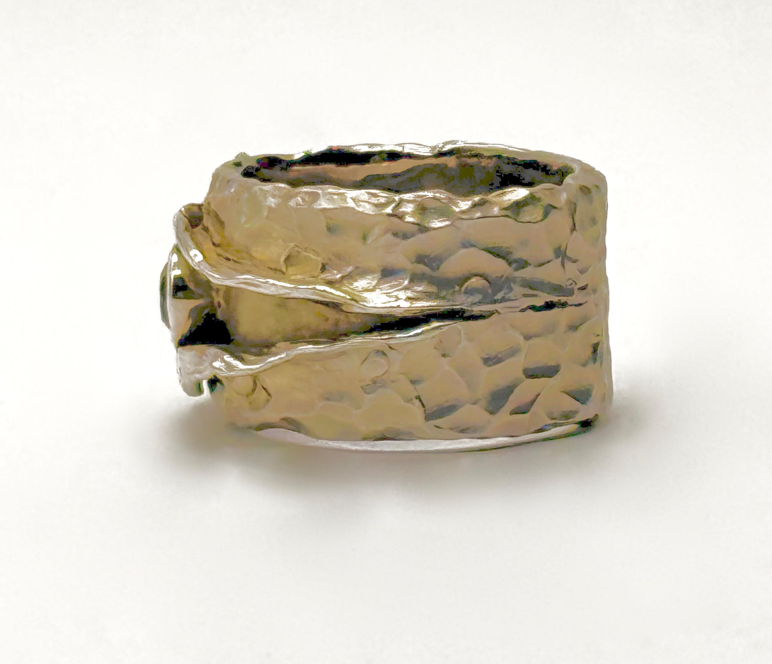 German Kabirski , Srebrny pierścionek,masa 17 g