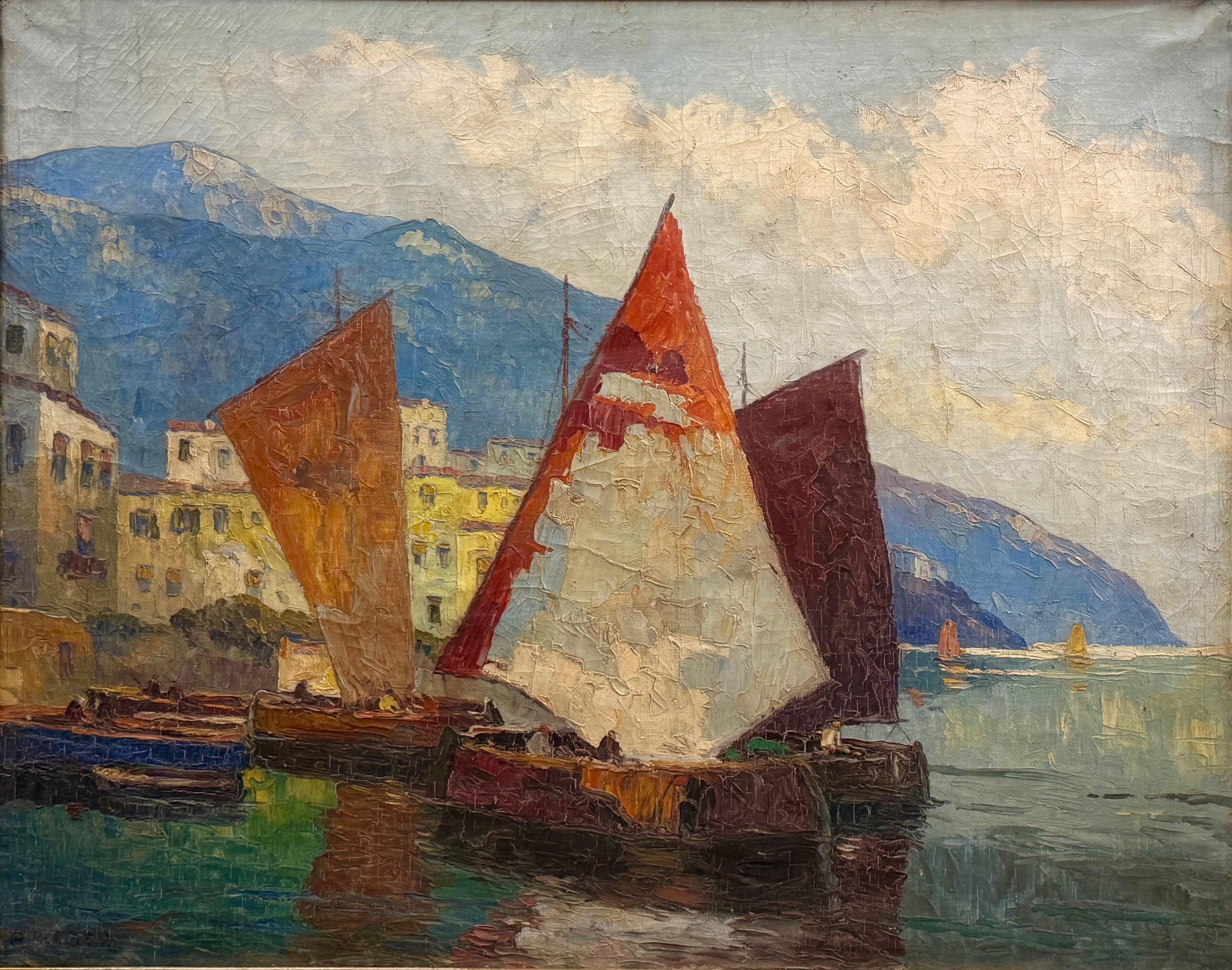 Nieustalony malarz, ''Łodzie na jeziorze Garda''