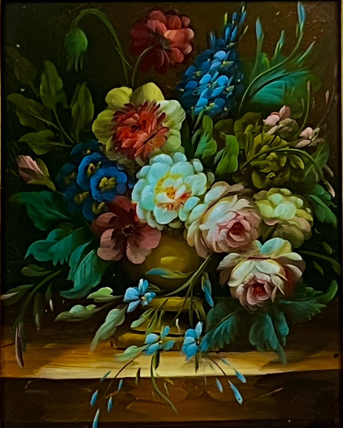 Nieustalony malarz,''Bukiet kwiatów w wazonie''