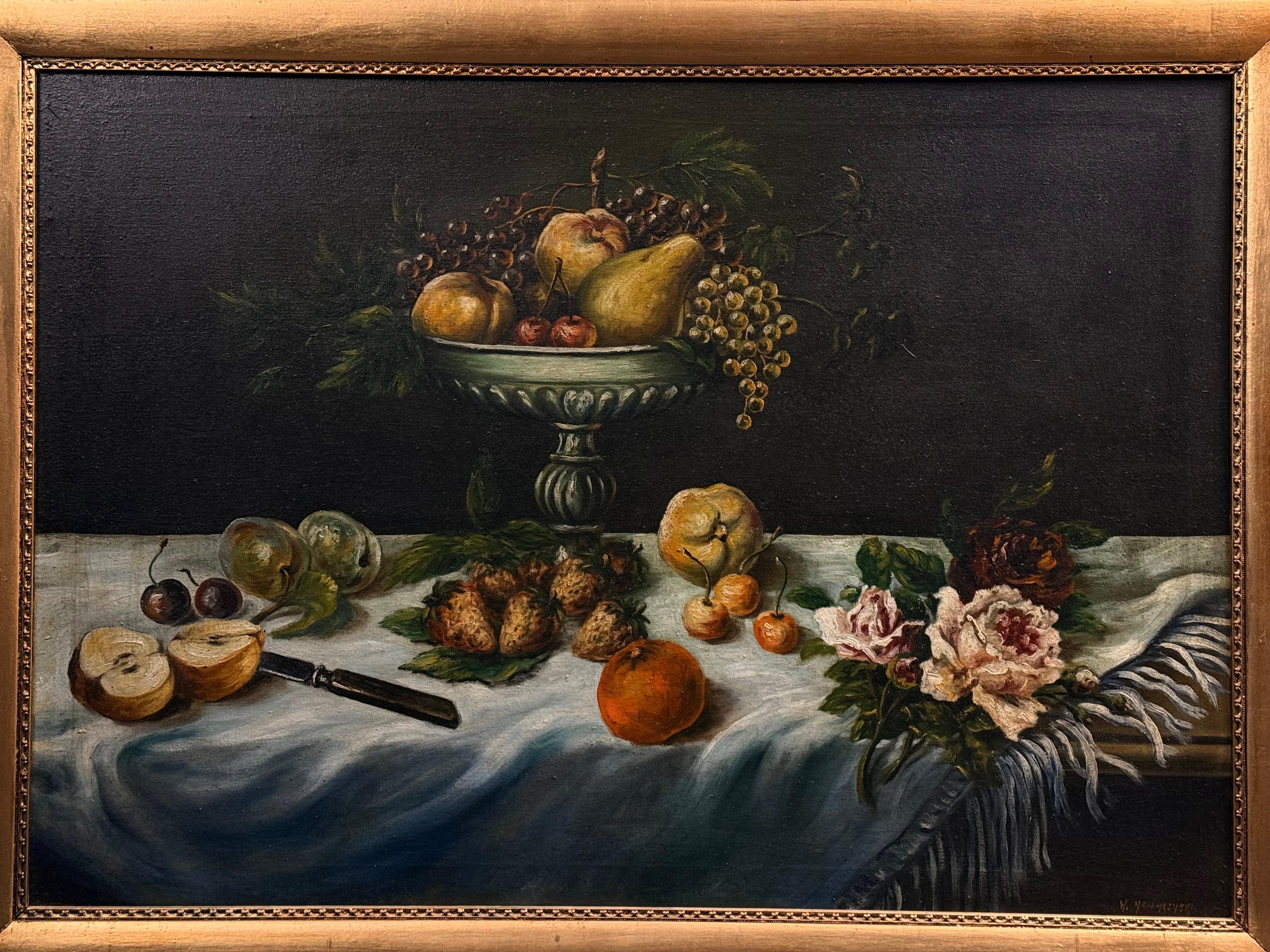 W.Nowakowski, ''Martwa natura z różami''