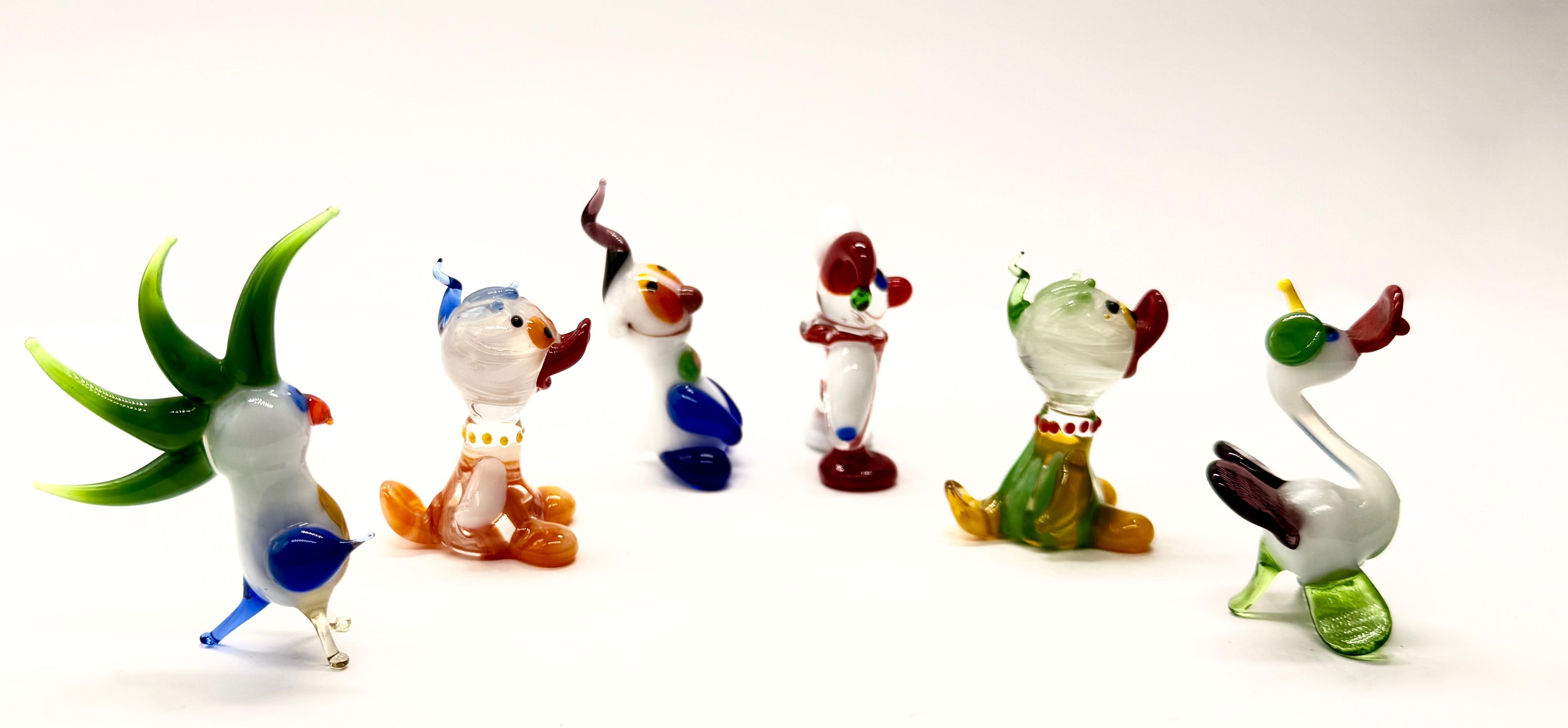 Zestaw szklanych miniatur-6 sztuk