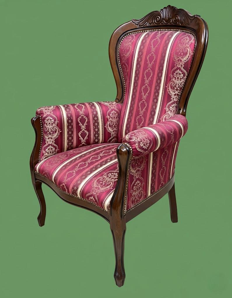 Fotel salonowy w stylu Ludwika Filipa