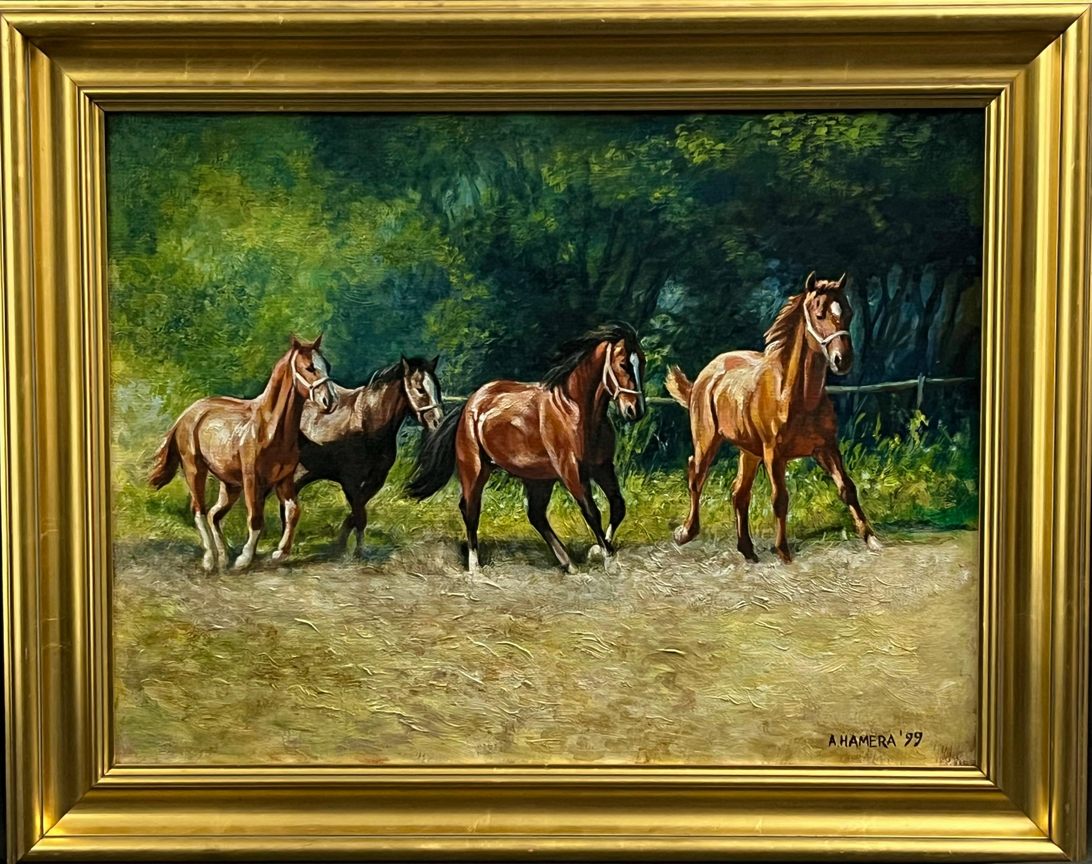 Nieustalony malarz,''Konie w galopie''