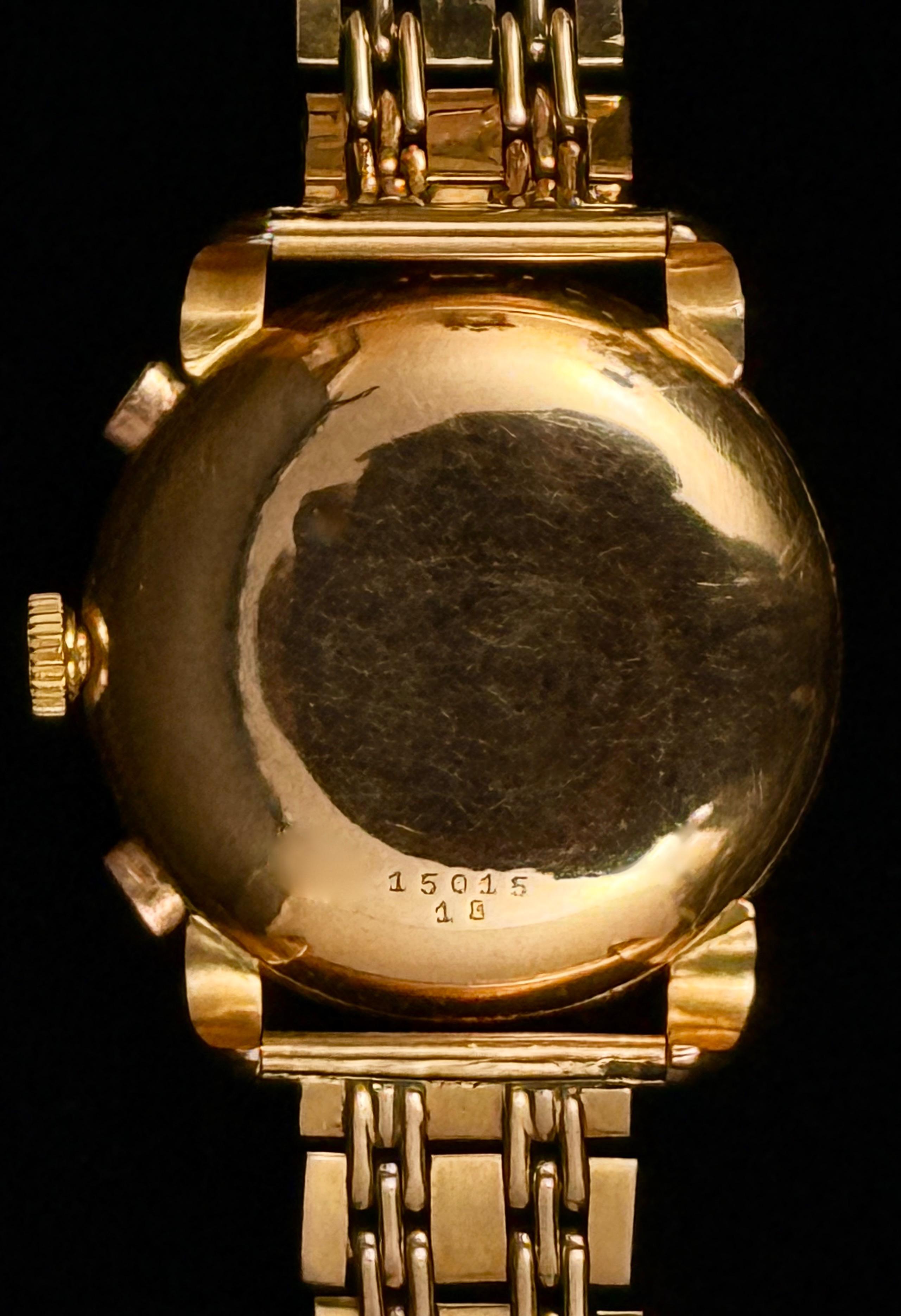 Złoty zegarek ze złotą bransoletą 18 K, ''Minerva'', masa łączna 69 g, Robert Freres Villeret Depose