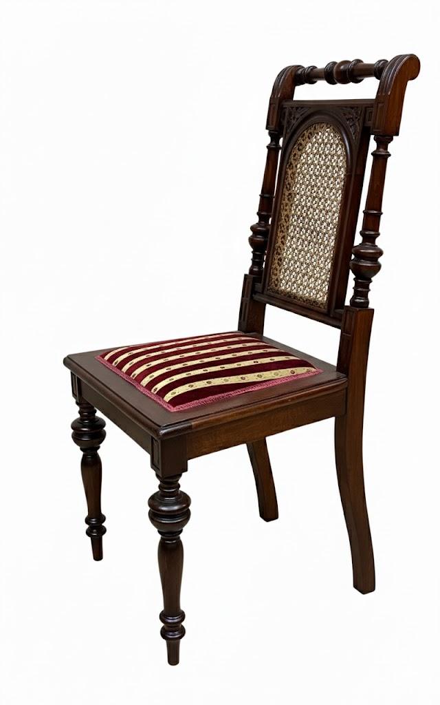 Salonowe krzesło tapicerowane z rafią