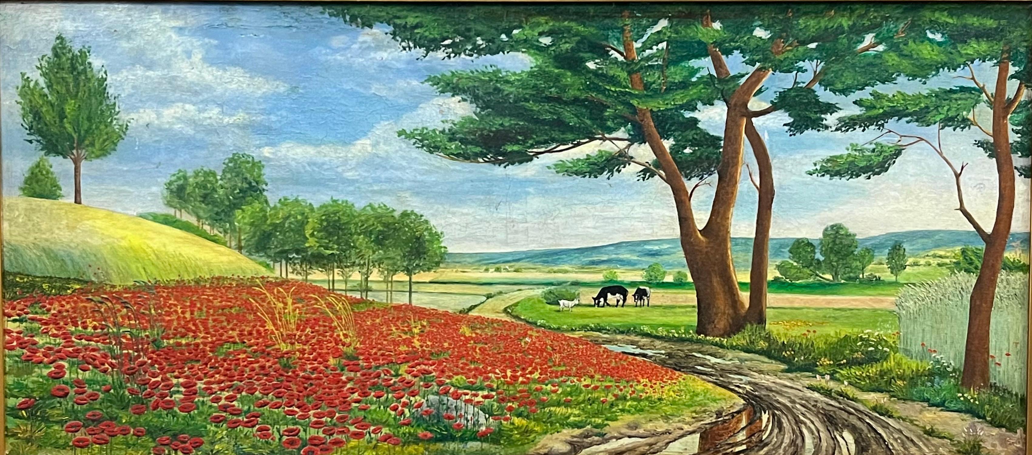 Nieustalony malarz, ''Pejzaż z makami''