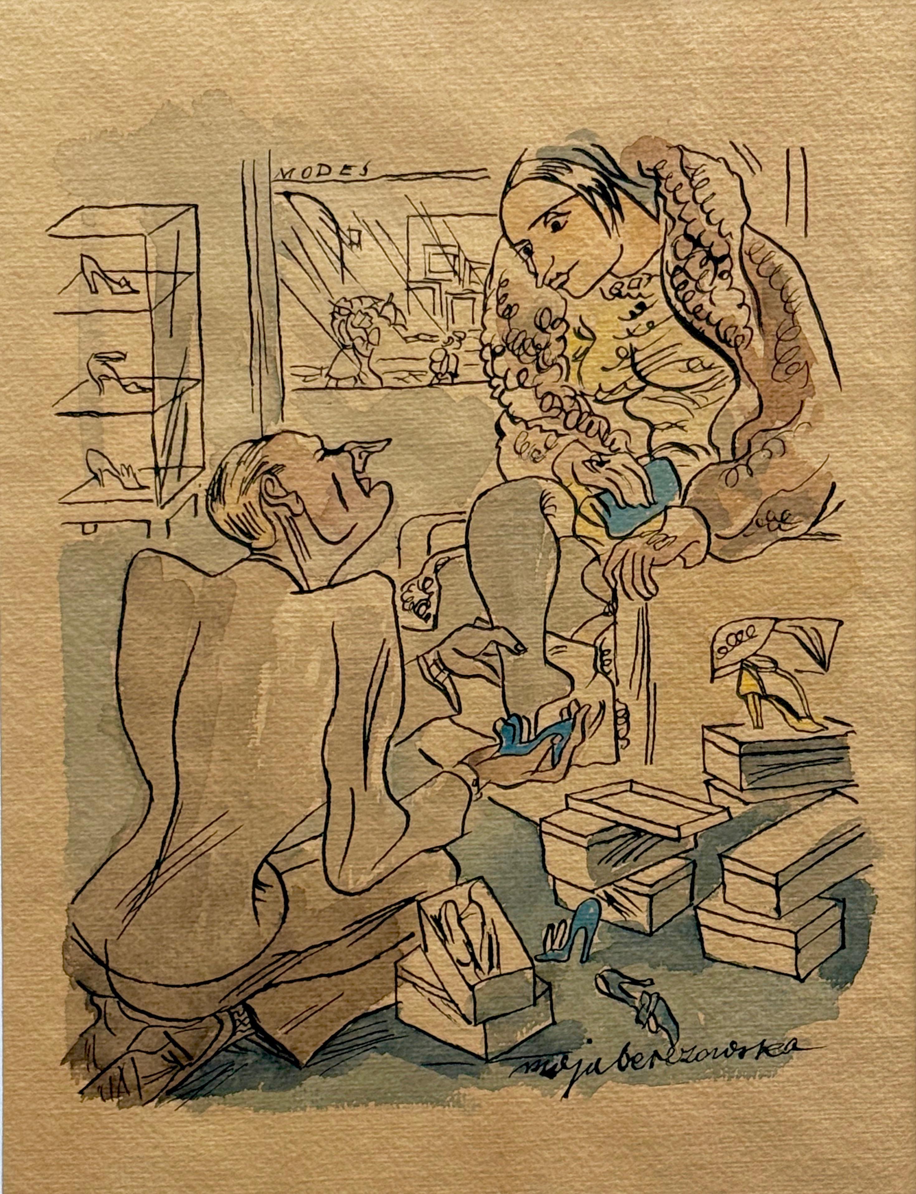 Nieustalony naśladowca, ''Scena rodzajowa w sklepie obuwniczym''