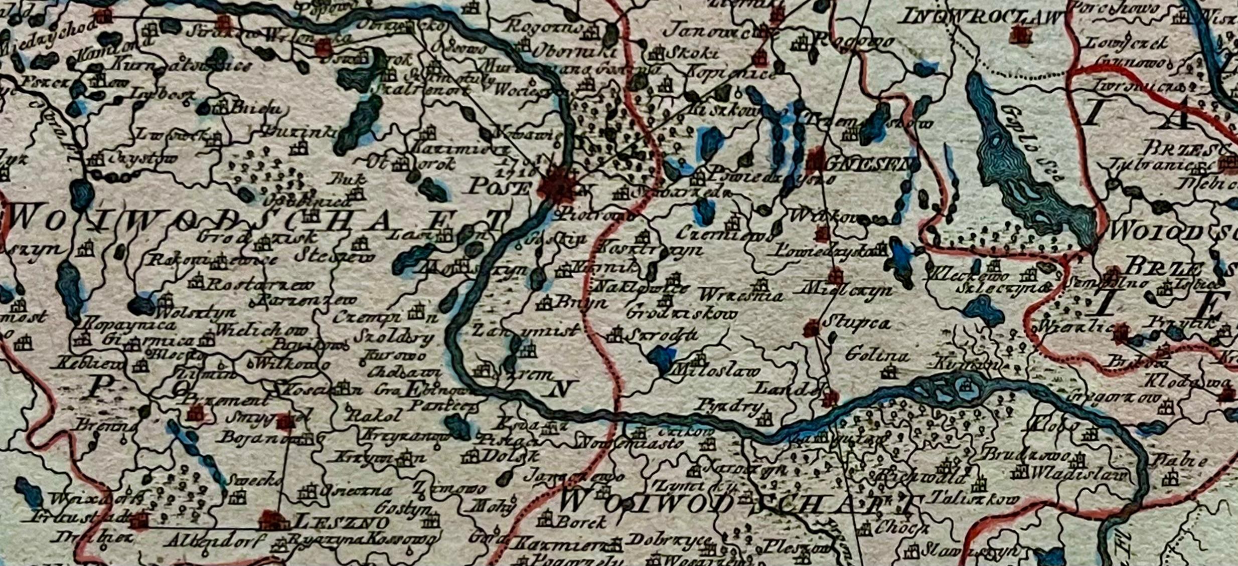 Ilustracja mapy Królewskiej Republiki Polskiej i województw