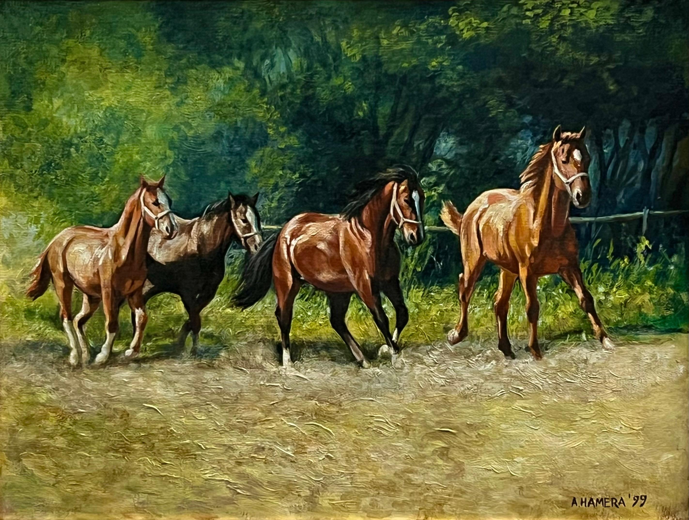 Nieustalony malarz,''Konie w galopie''