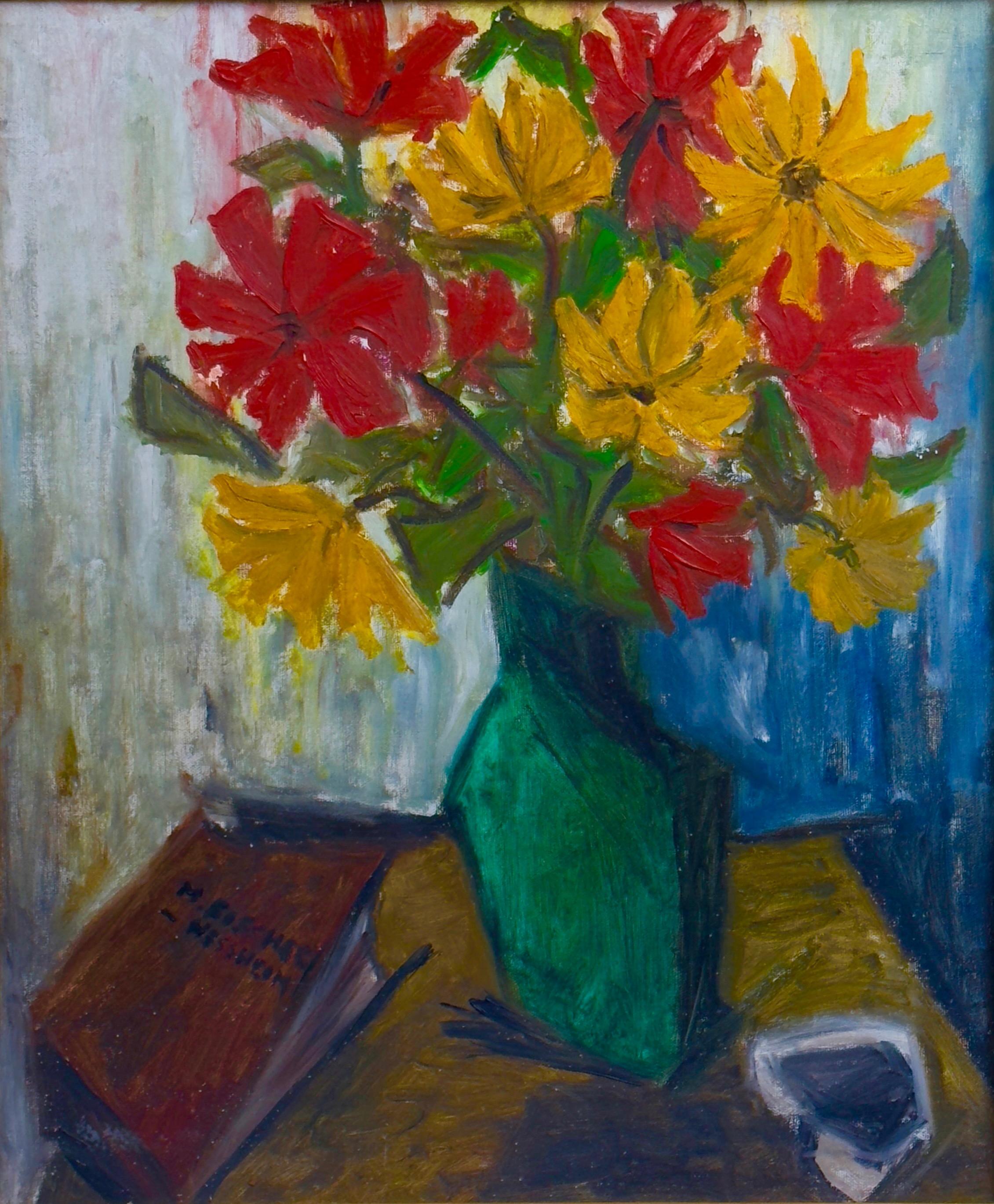 H.Fischer -Hessheim,''Kwiaty w wazonie''