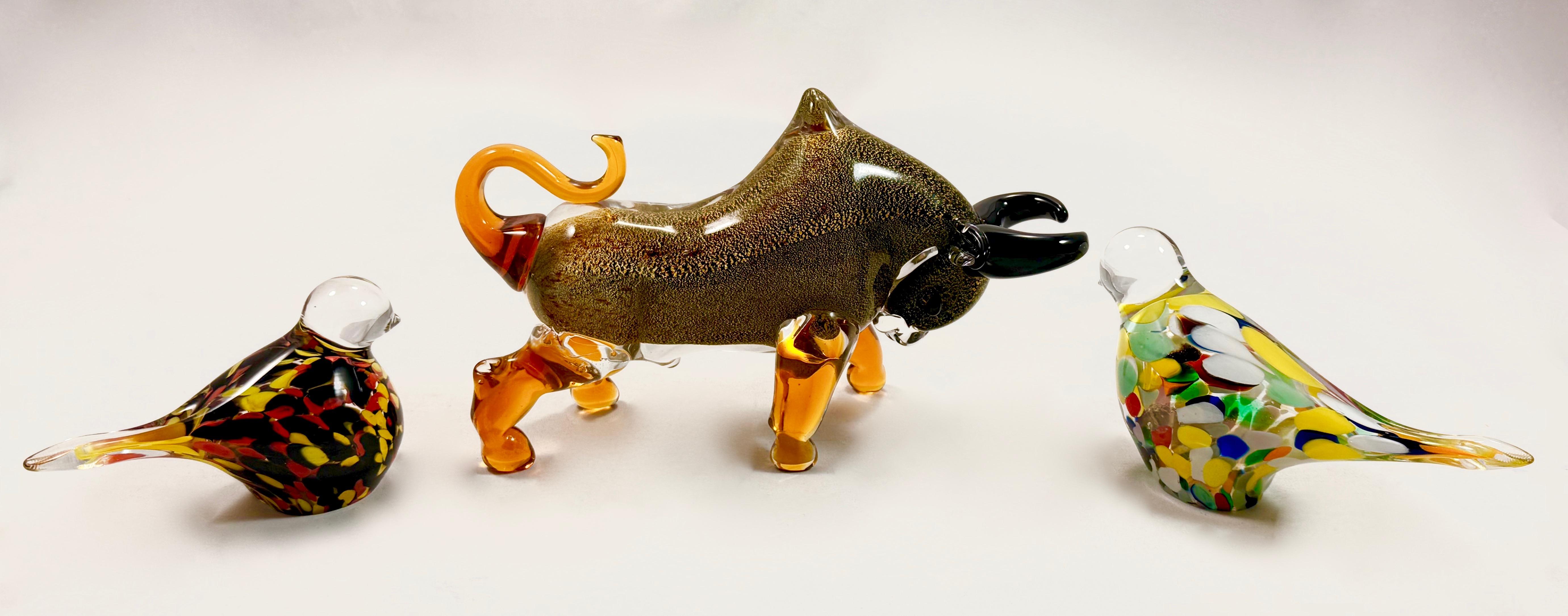 Zestaw szklanych figur -3 sztuki