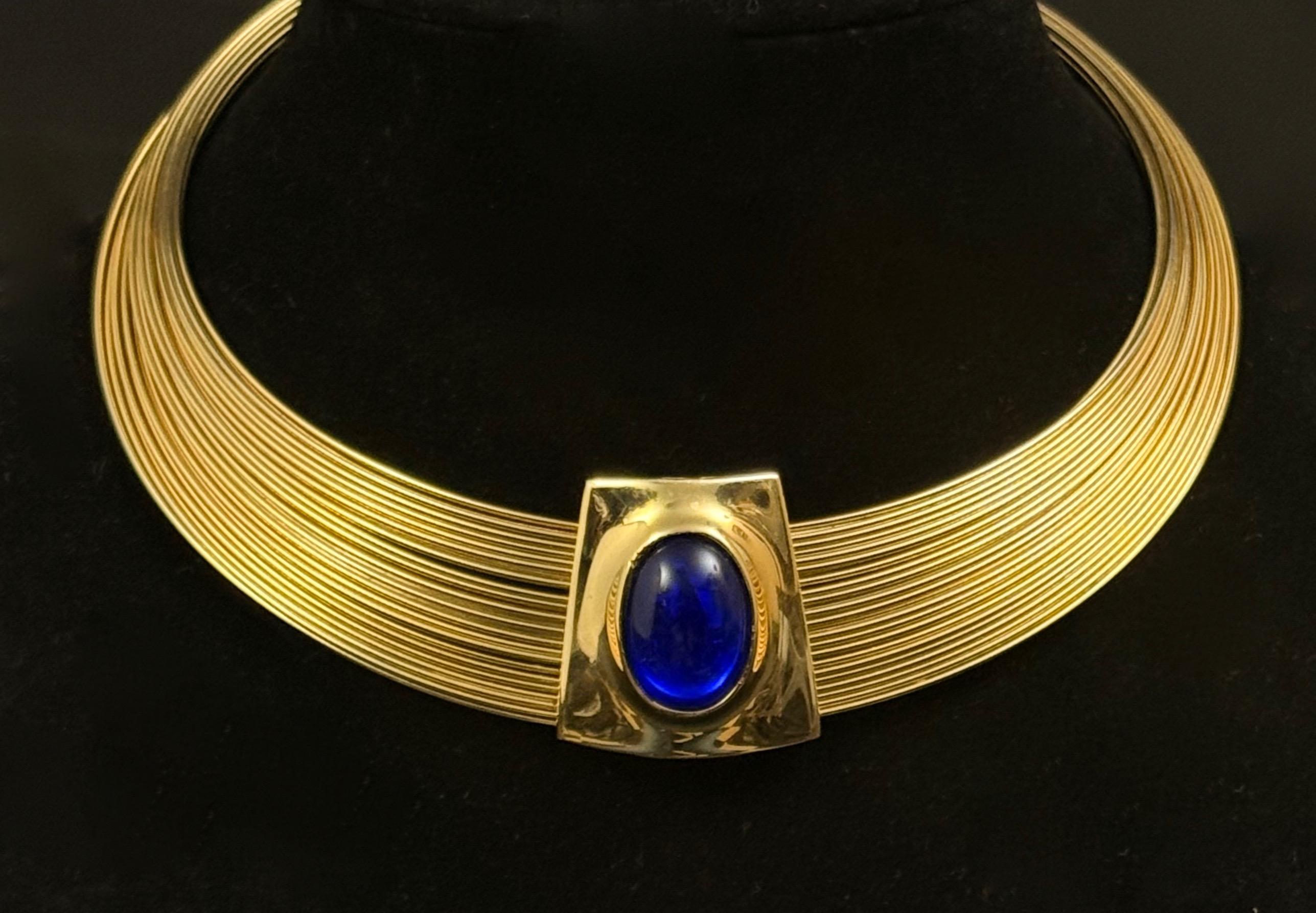 Zestaw złoconej biżuterii - naszyjnik z bransoletą