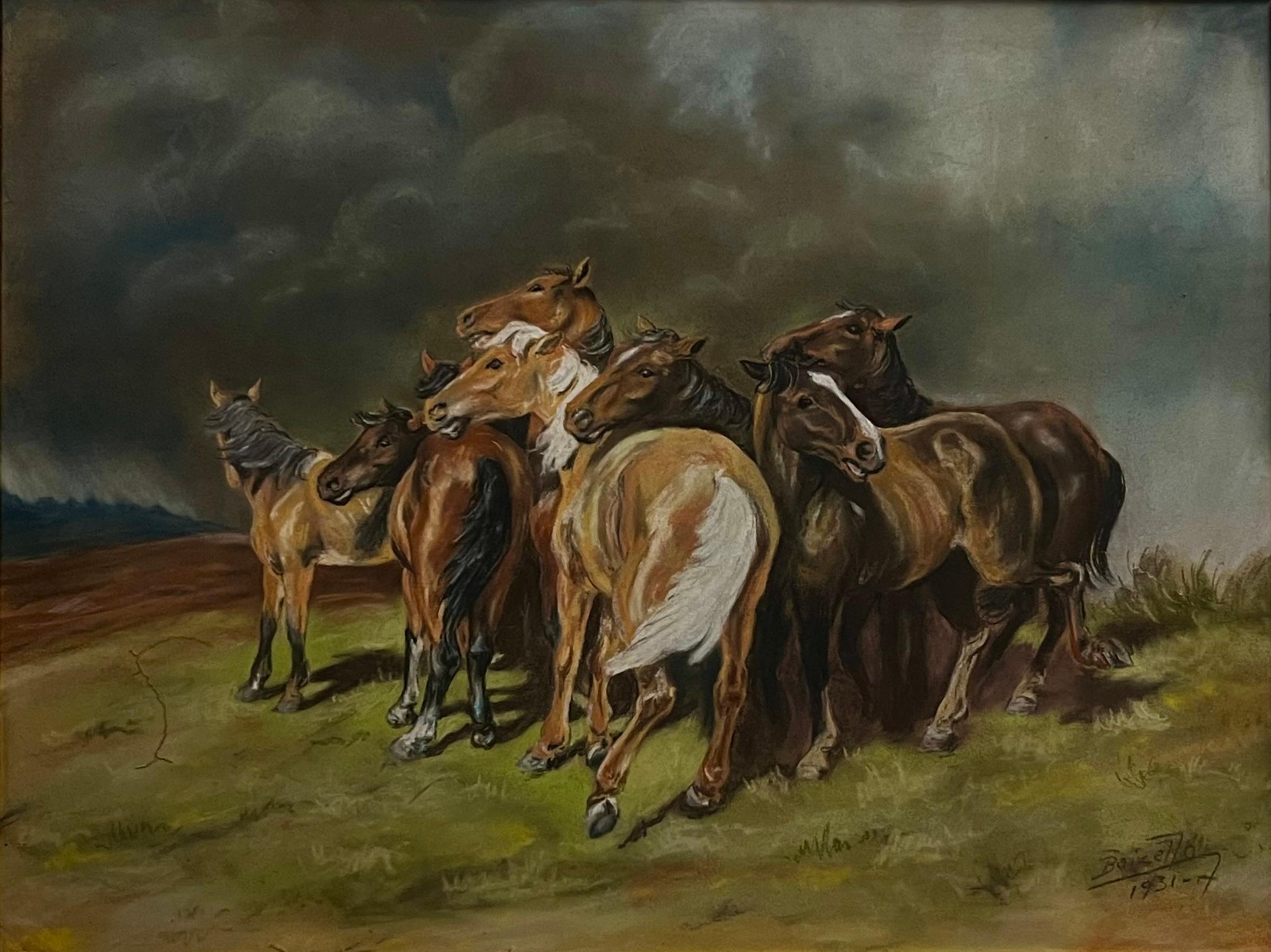 Boicetto z Kolbuszowej, ''Gromada koni podczas burzy''