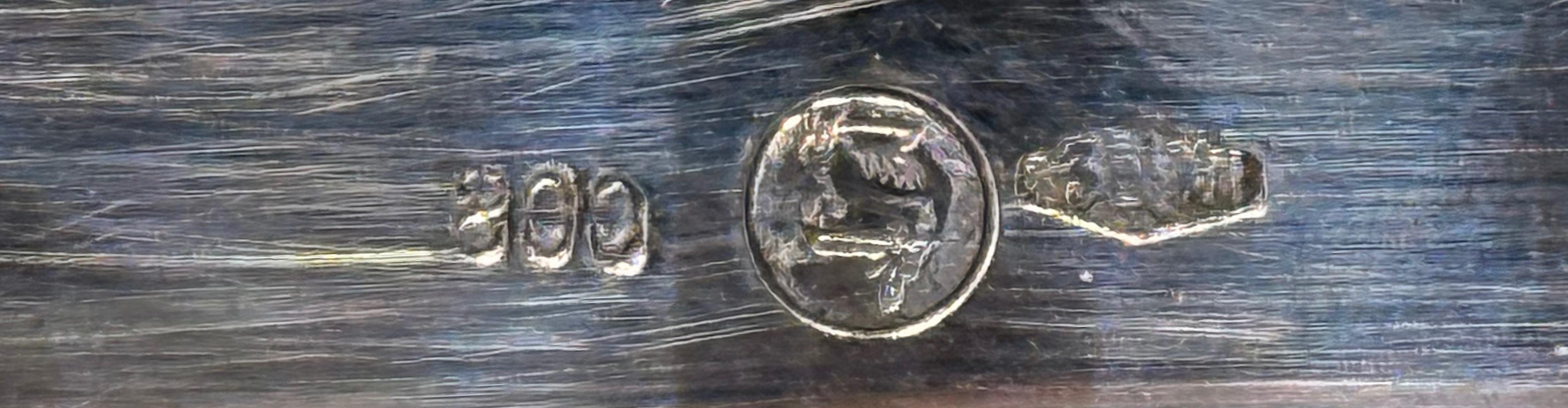 Srebrny kandelabr salonowy 4-ramienny, masa 1304 g