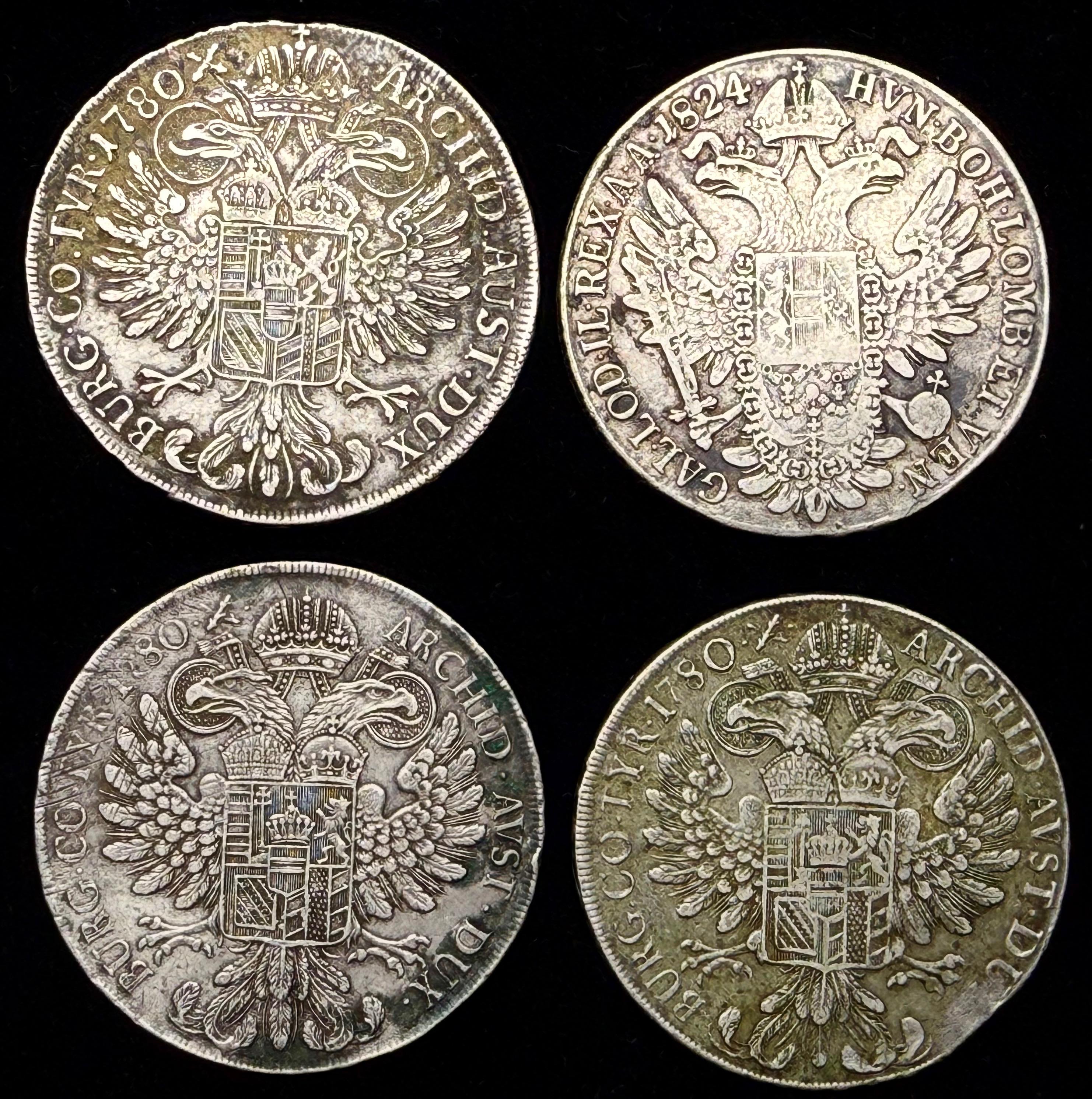 Srebrne monety -4 sztuki