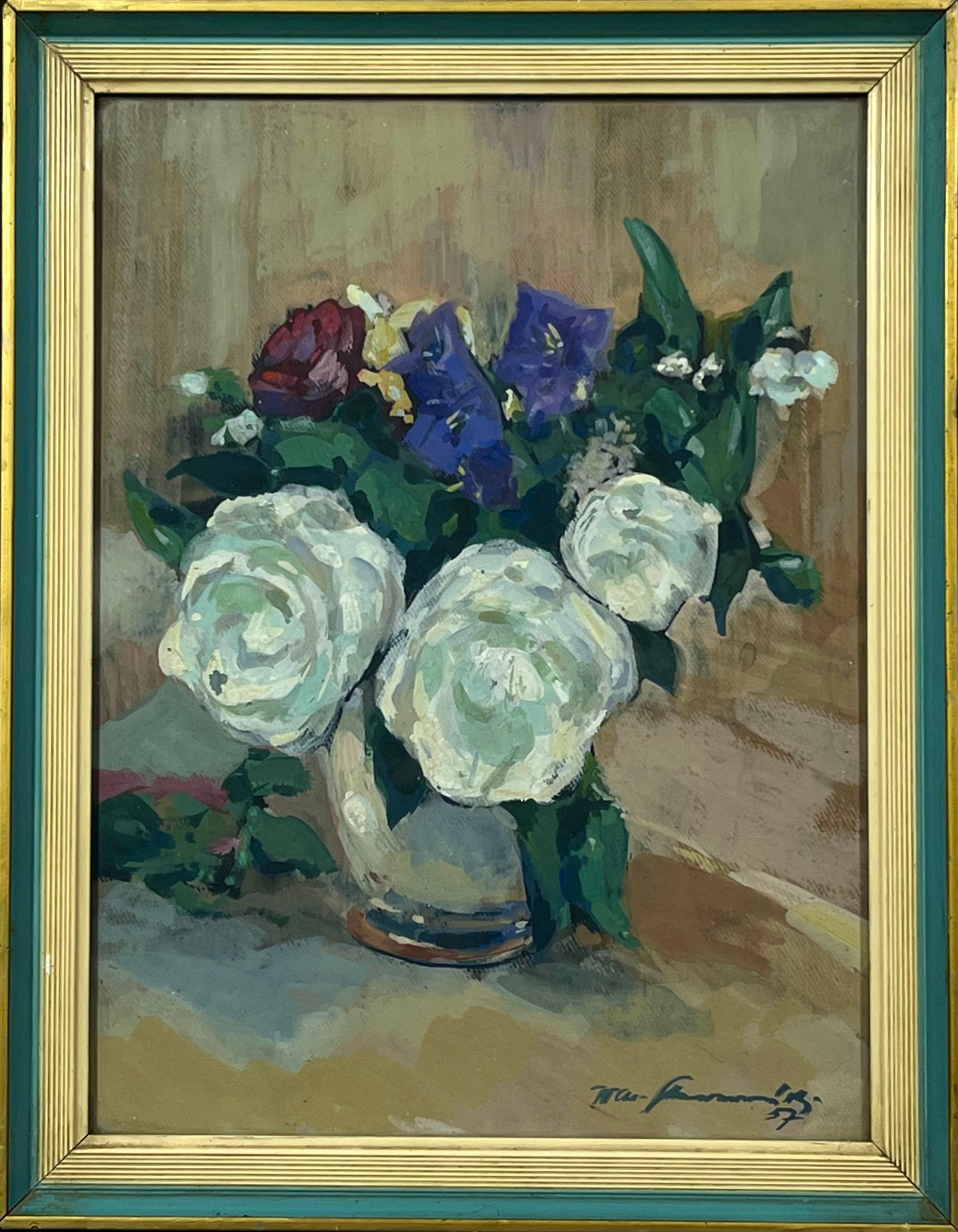 Wacław Skowroński,''Bukiet kwiatów w wazonie''