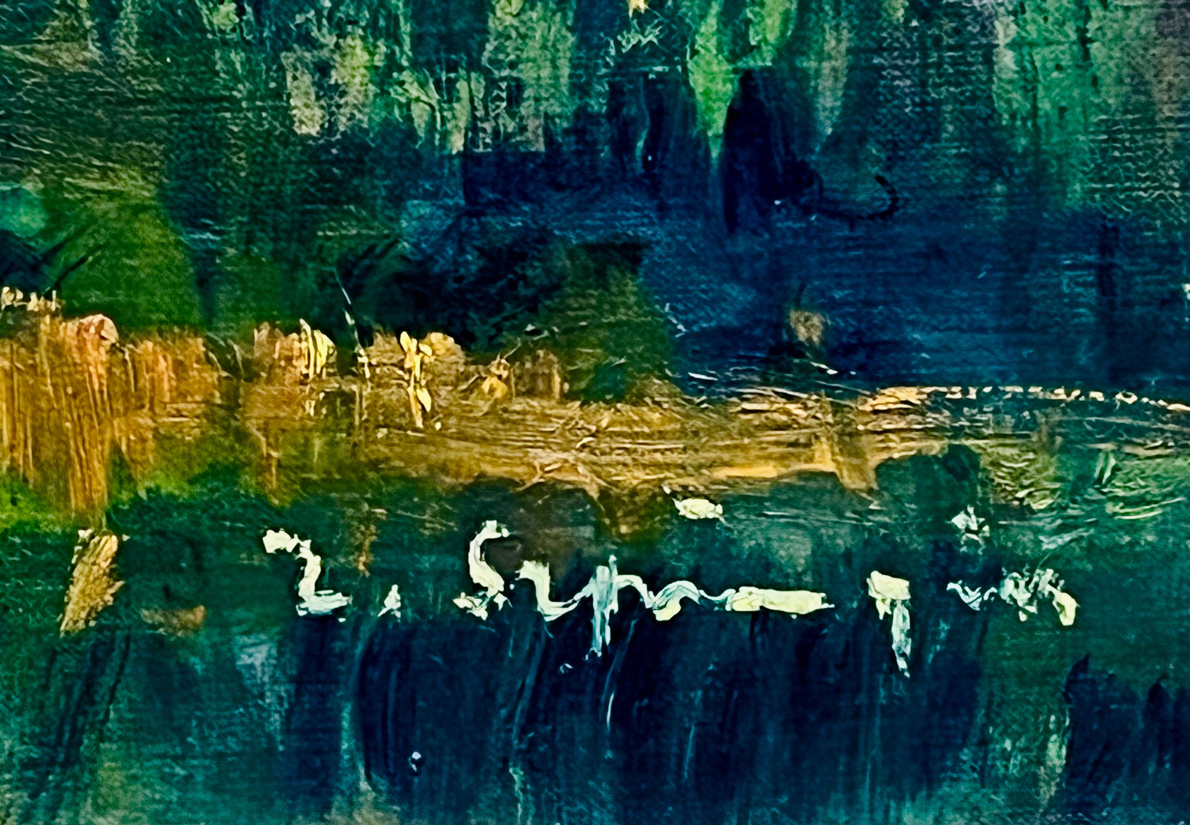 Szpinger Zygmunt (1901-1960), Widok miasteczka z zaprzęgiem jadącym topolową aleją